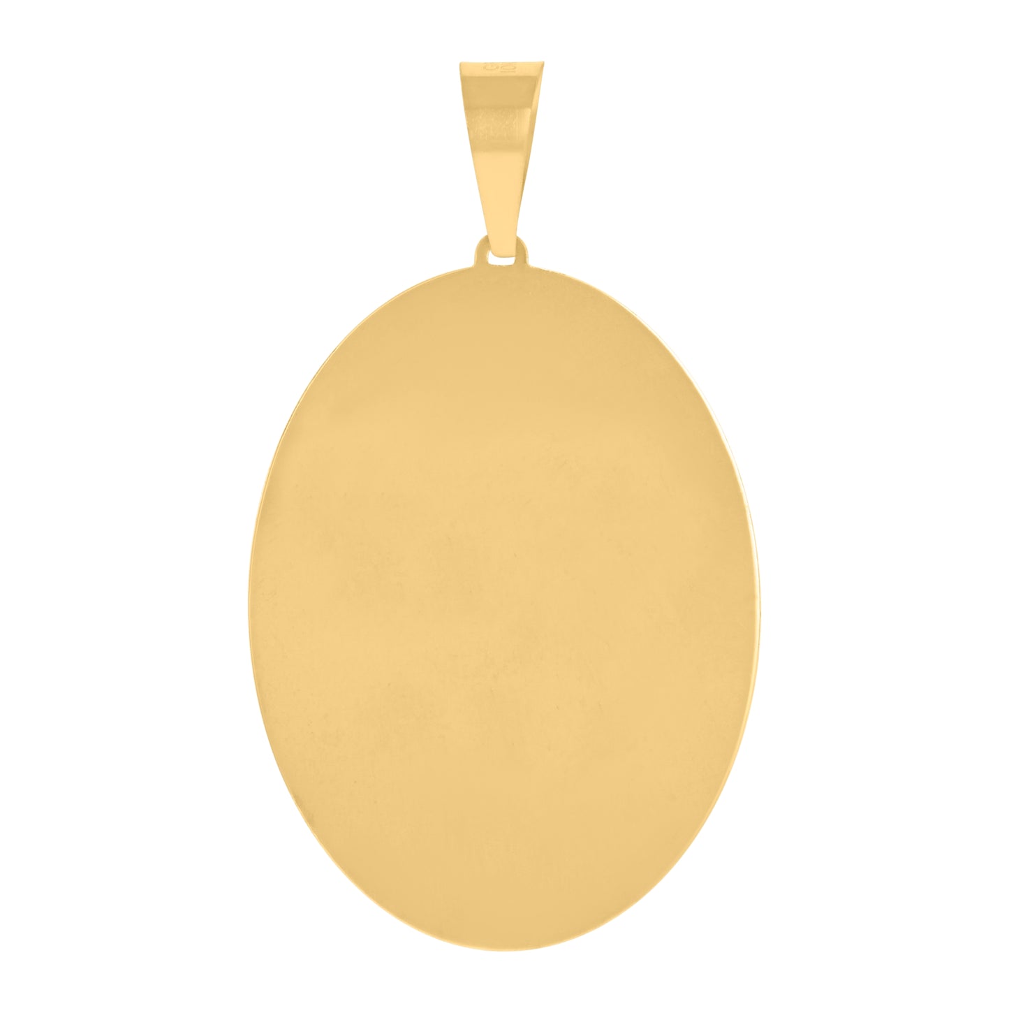 10K Yellow Gold Mens Guadalupe Religious Oval Medallion Charm Pendant