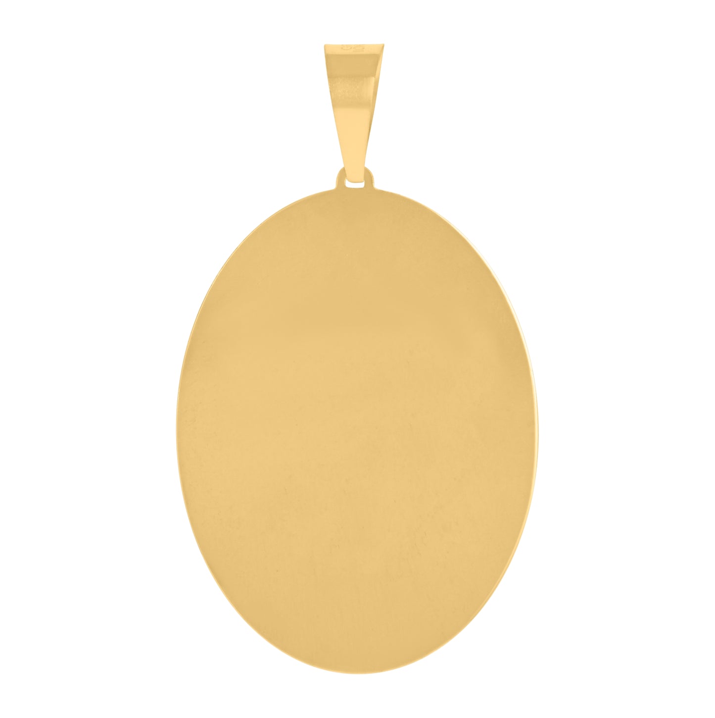10K Tri-Color Gold Mens Guadalupe Religious Oval Medallion Charm Pendant