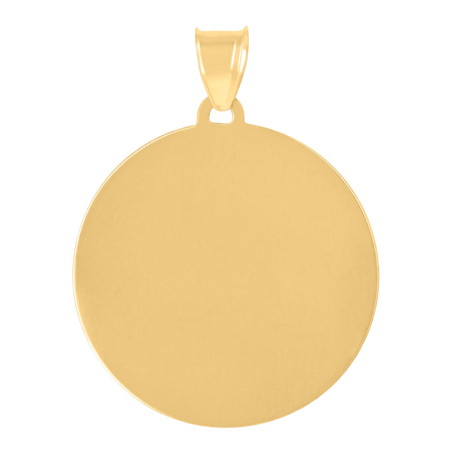 10K Yellow Gold Mens Guadalupe Religious Round Medallion Charm Pendant