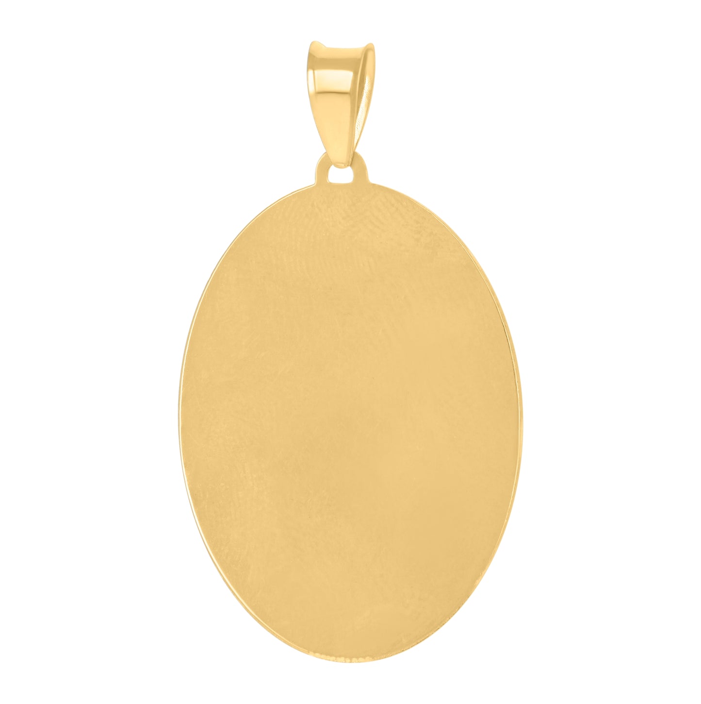 10K Yellow Gold Mens Guadalupe Religious Oval Medallion Charm Pendant