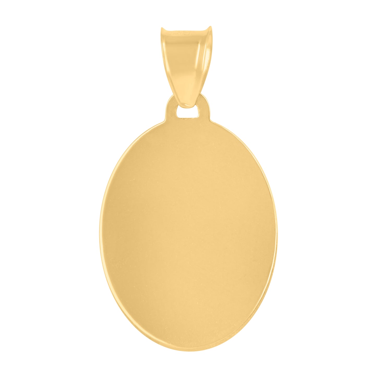 10K Yellow Gold Mens Guadalupe Religious Oval Medallion Charm Pendant
