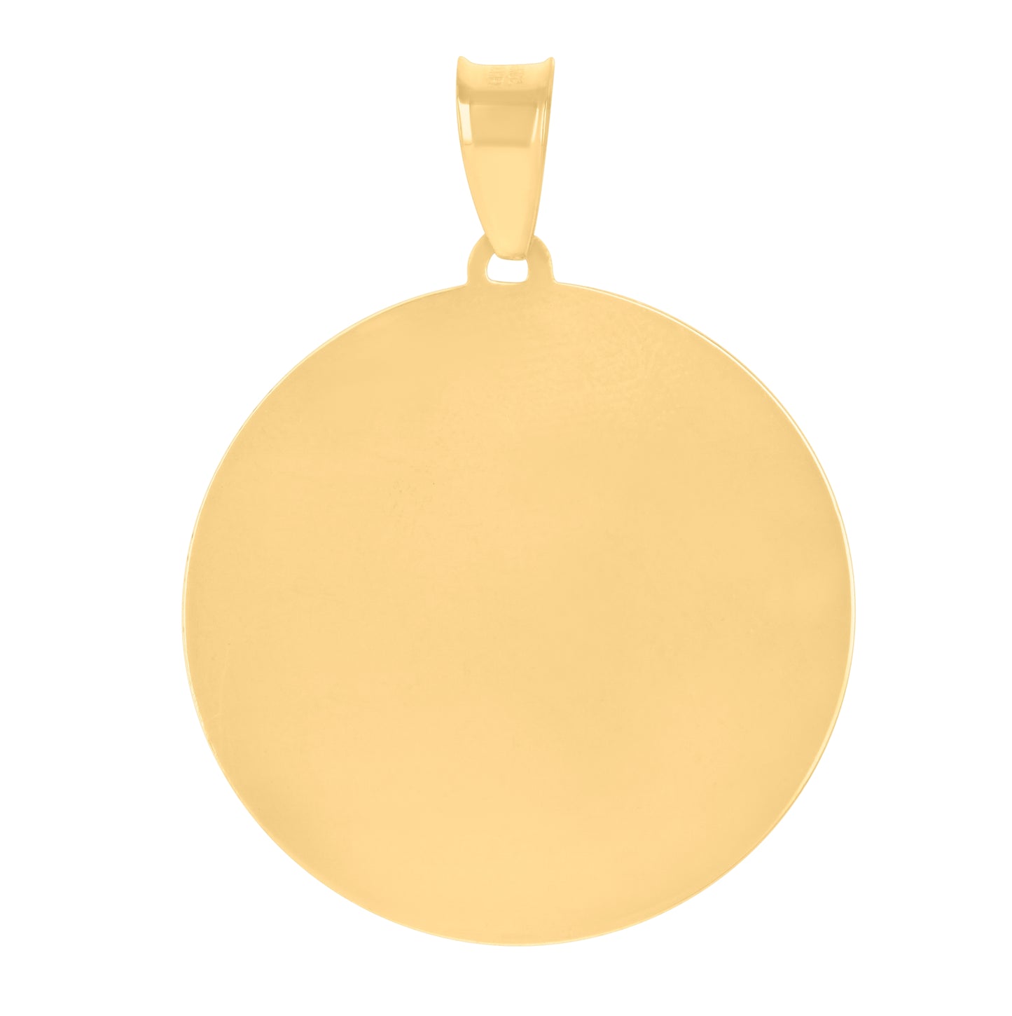 10K Yellow Gold Mens Guadalupe Religious Round Medallion Charm Pendant