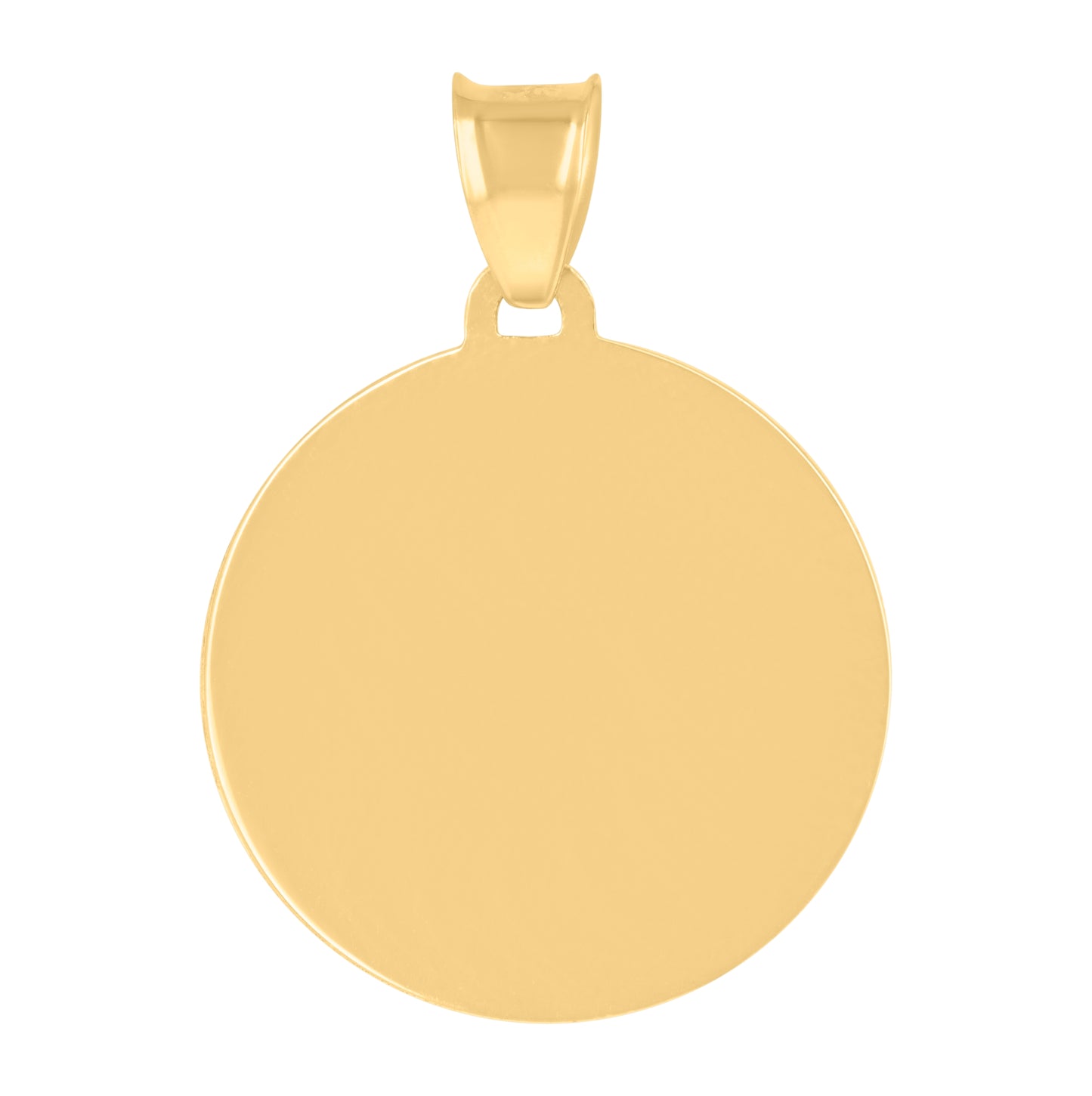 10K Tri-Color Gold Mens Guadalupe Religious Round Medallion Charm Pendant