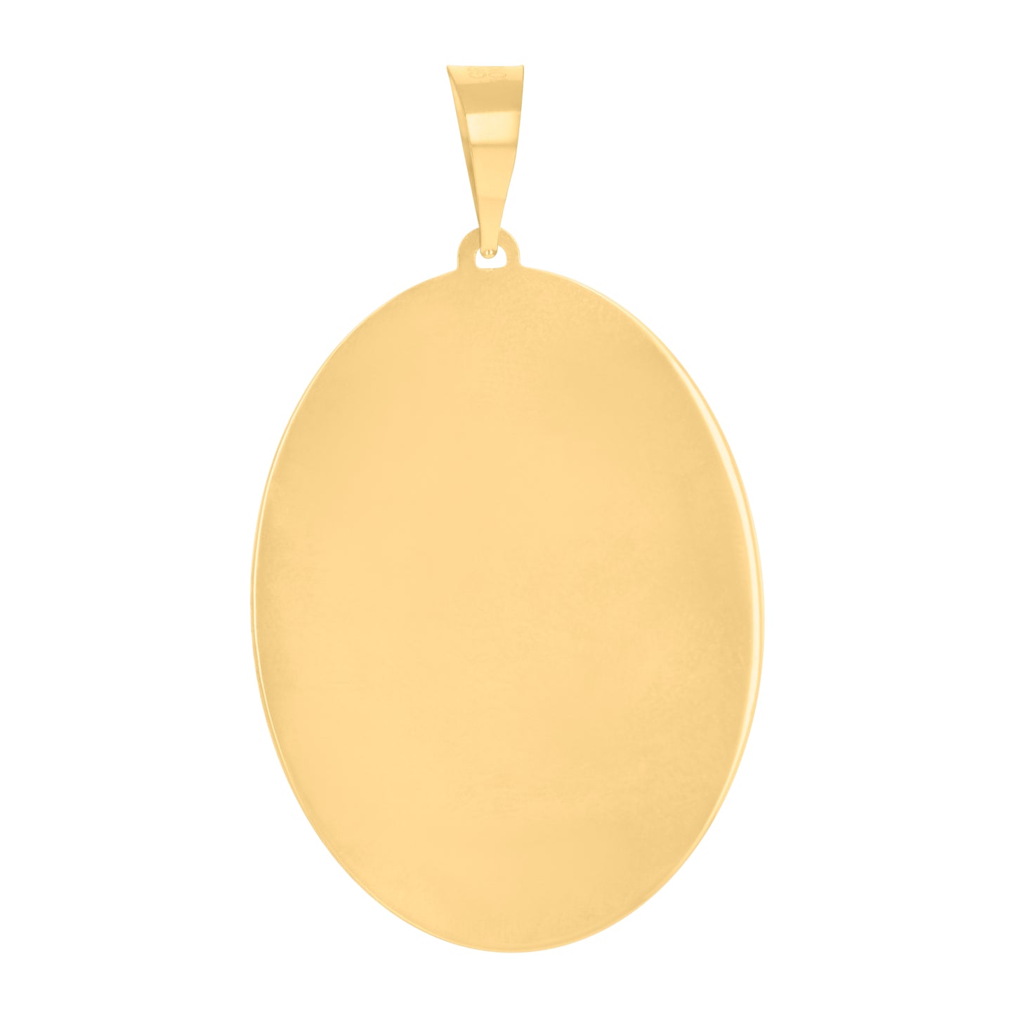 10K Yellow Gold Mens Guadalupe Religious Oval Medallion Charm Pendant