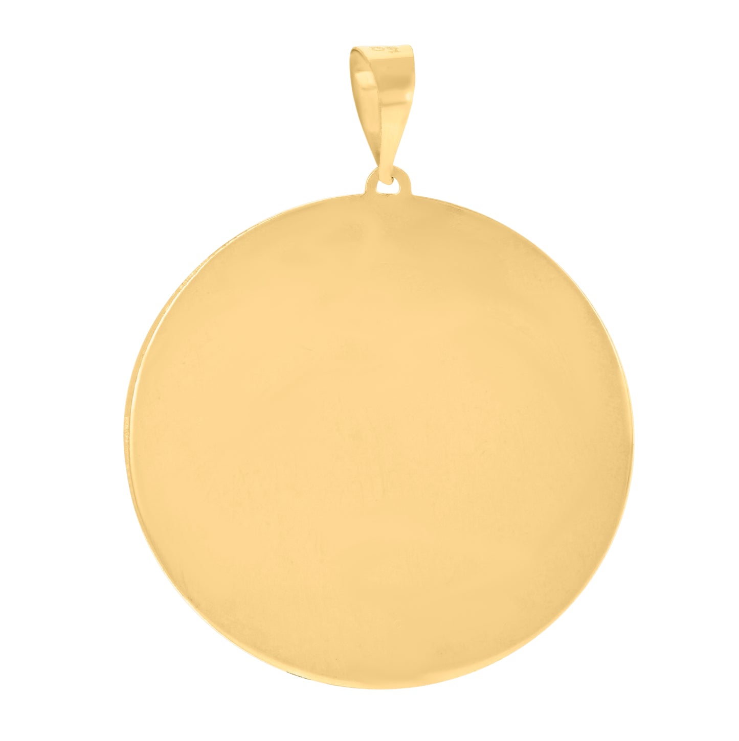 14K Yellow Gold Unisex Medallion Guadalupe/Mother Marry Religious Charm Pendant