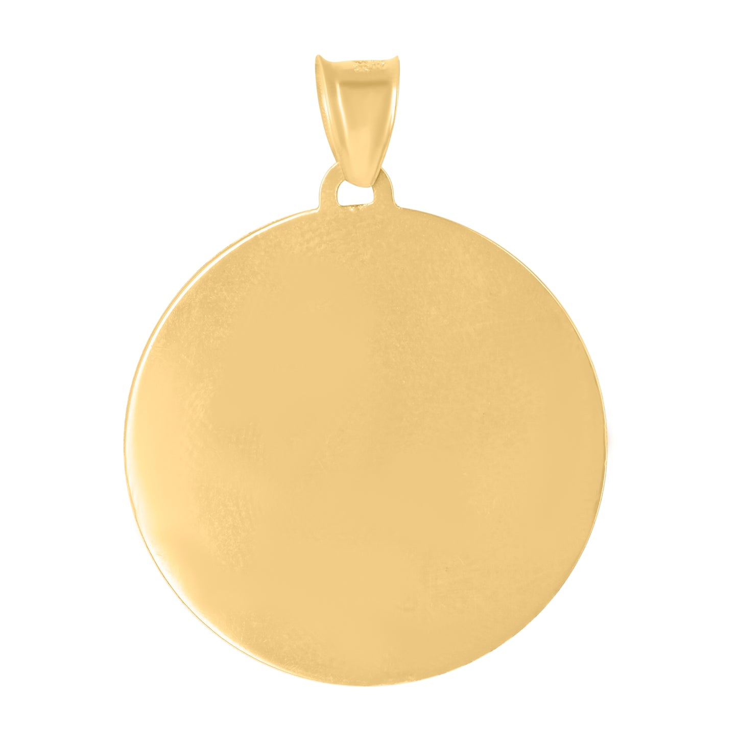14K Yellow Gold Unisex Medallion Guadalupe/Mother Marry Religious Charm Pendant