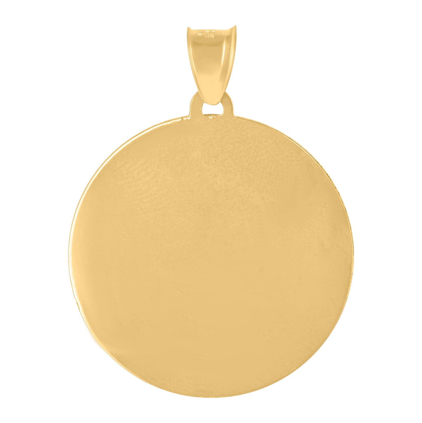 14K Yellow Gold Unisex Medallion Guadalupe/Mother Marry Religious Charm Pendant