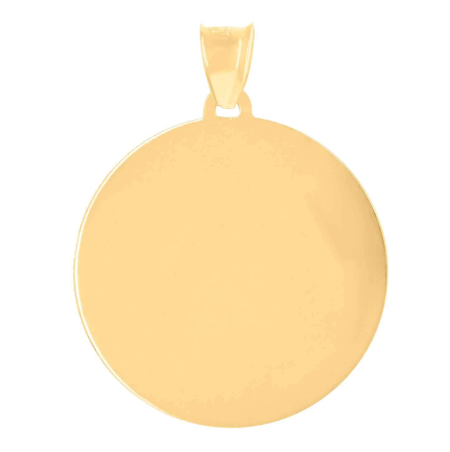 14K Yellow Gold Unisex Medallion Guadalupe/Mother Marry Religious Charm Pendant