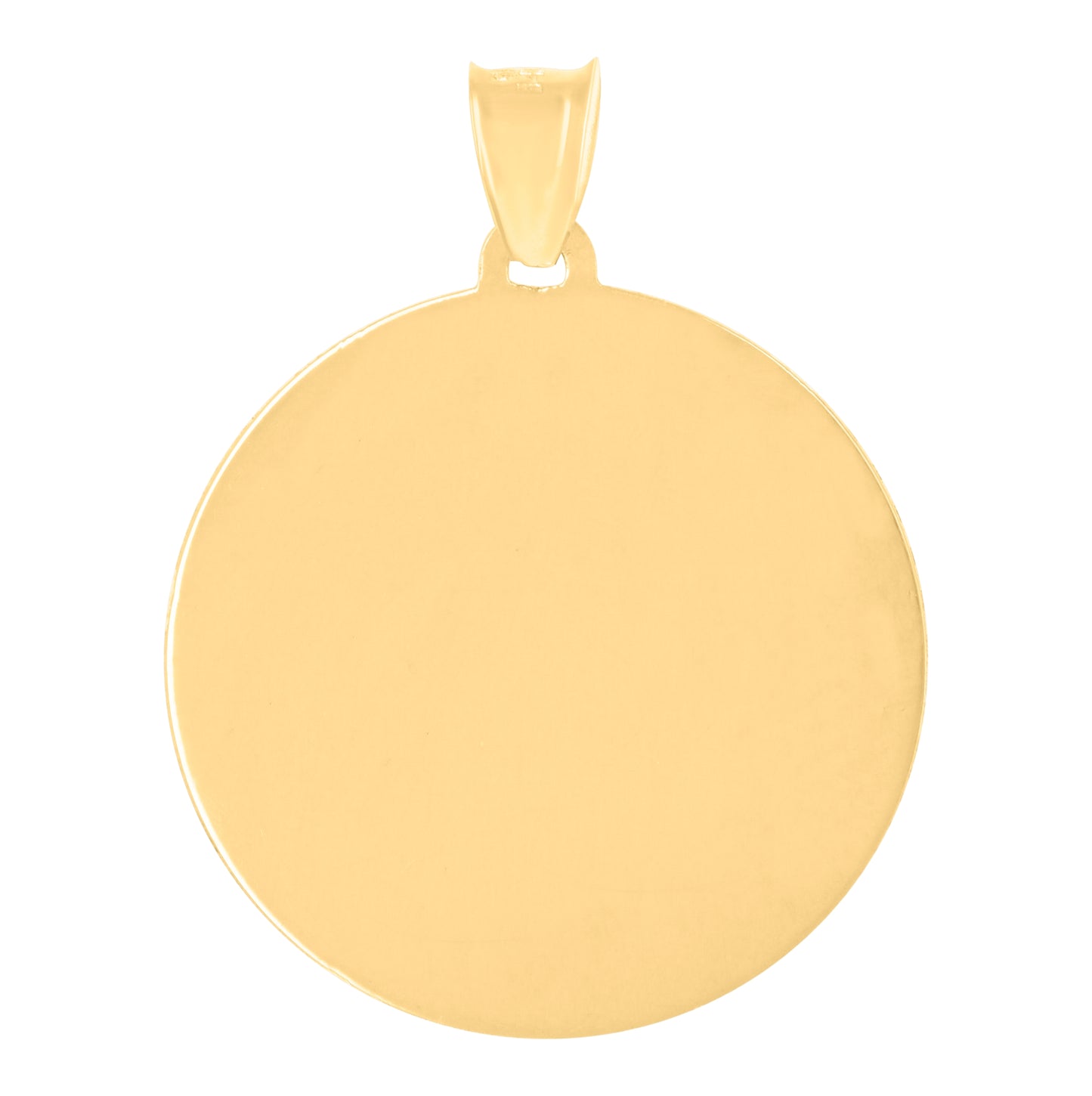 14K Yellow Gold Unisex Medallion Guadalupe/Mother Marry Religious Charm Pendant