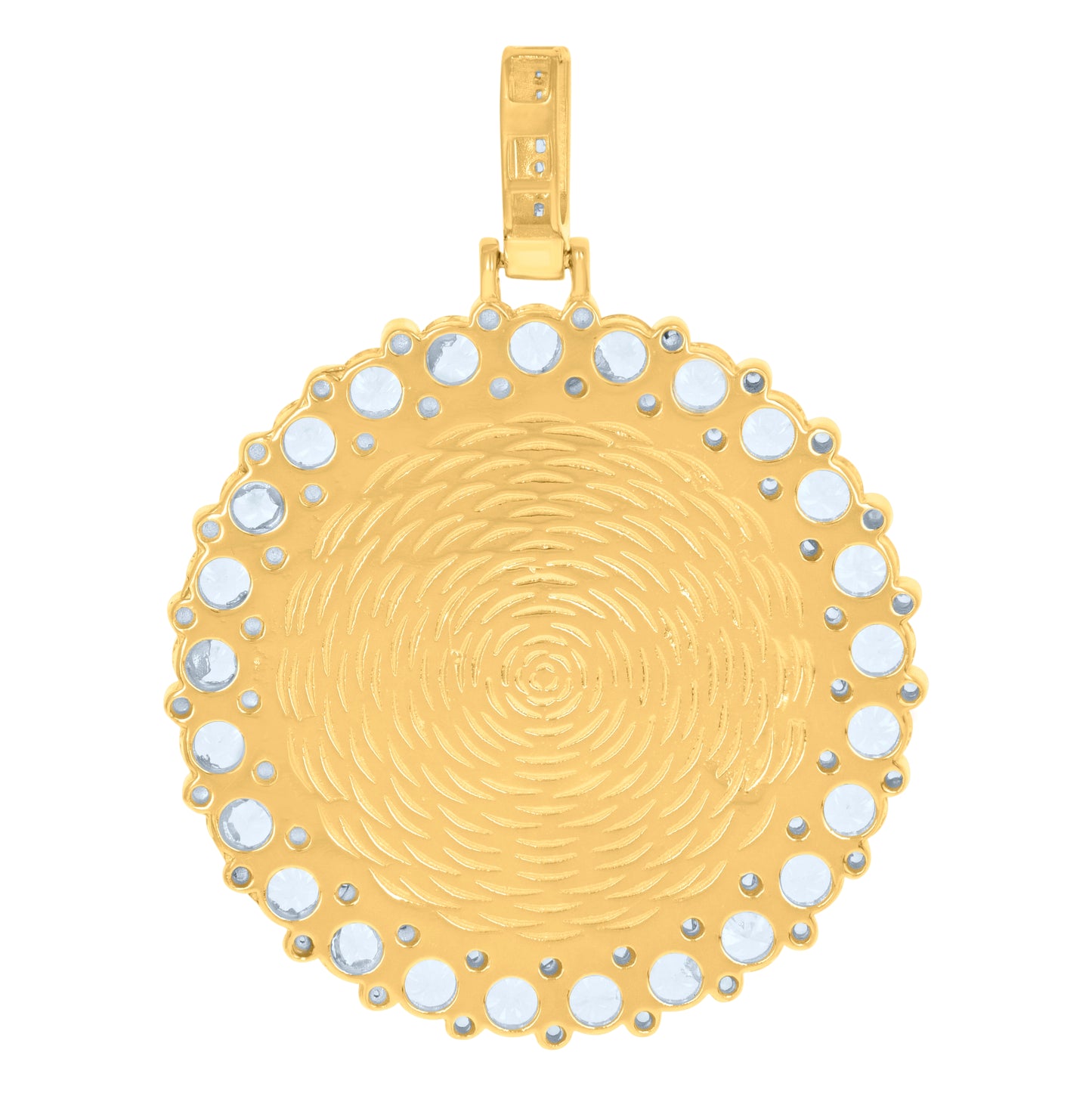 Sterling Silver Or Yellow-Tone Mens Cubic-Zirconia Picture Frame Charm Pendant
