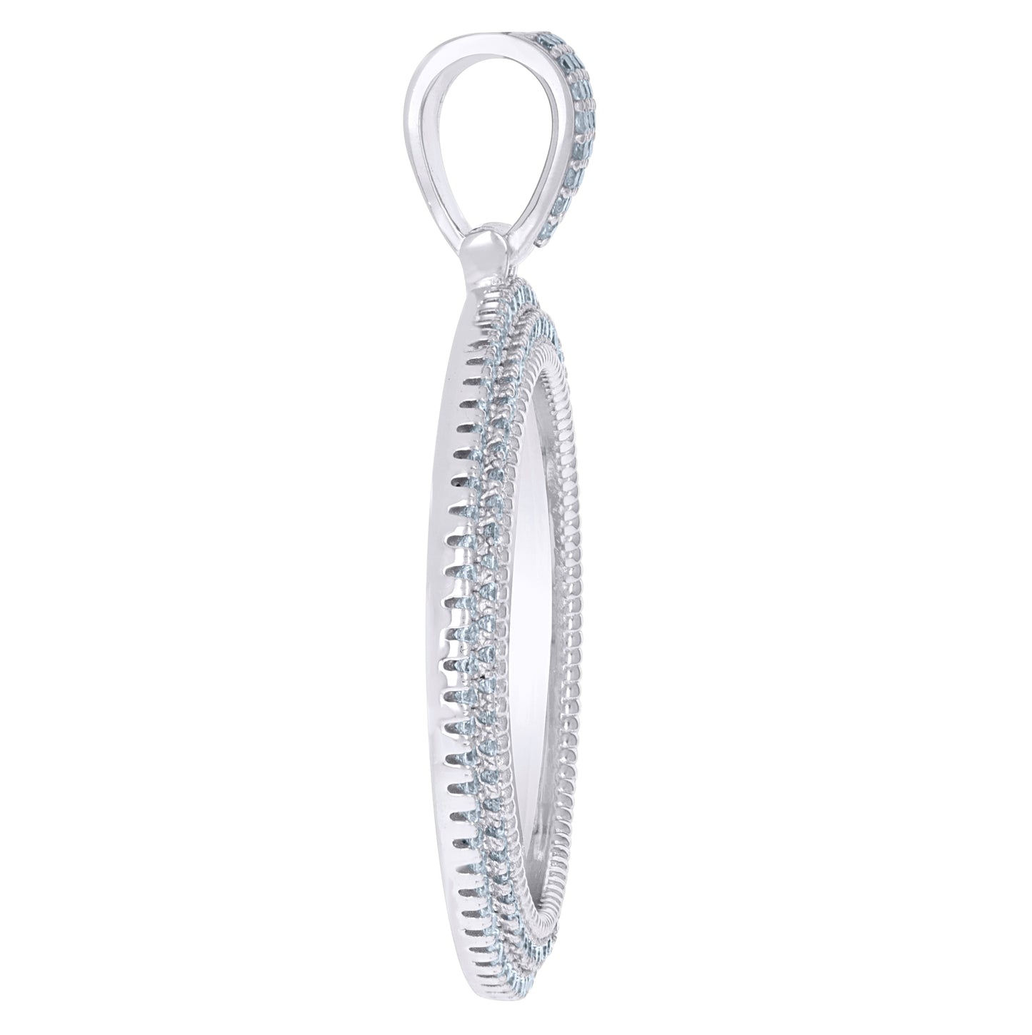 Sterling Silver Or Yellow-Tone Mens Cubic-Zirconia Picture Frame Charm Pendant