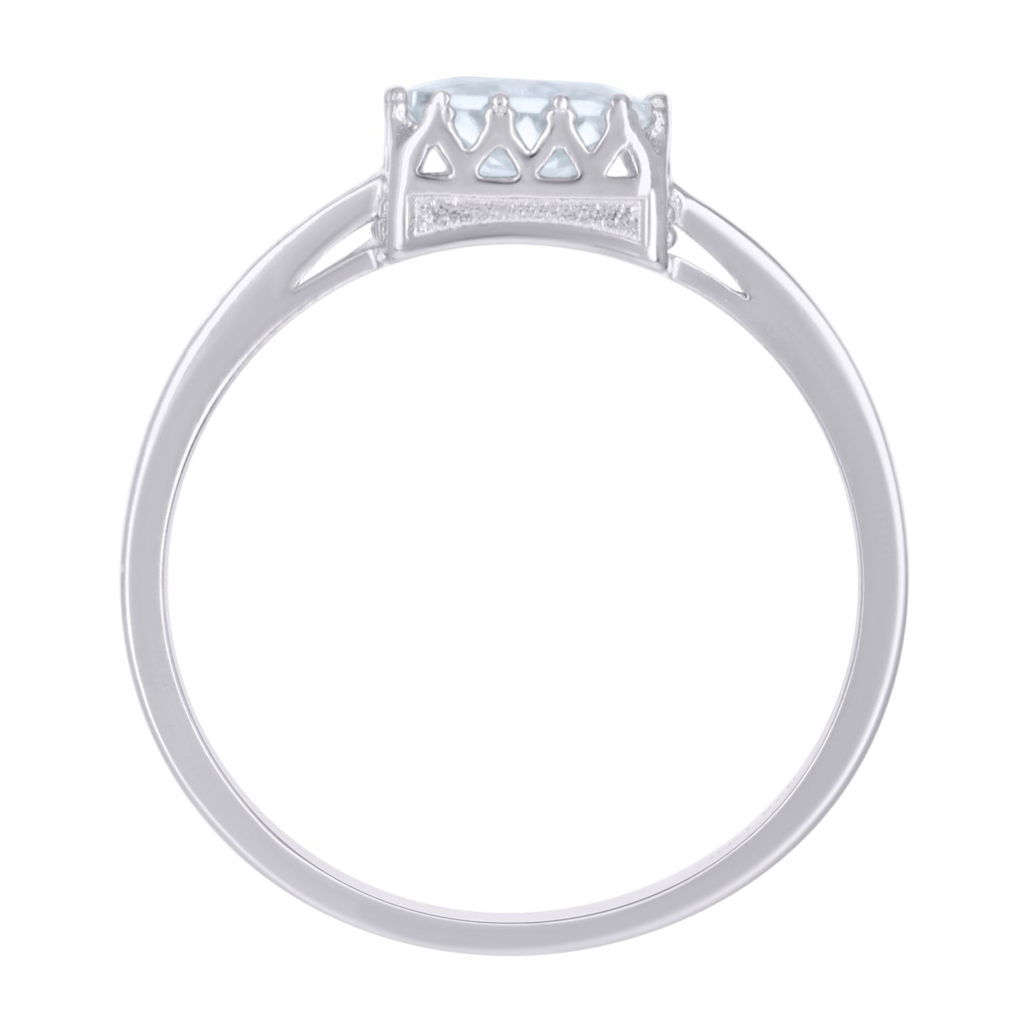 Sterling Silver Womens Round Princess-Cut Cubic-Zirconia Fashion Bridal Anniversary Wedding Engagement Band Ring
