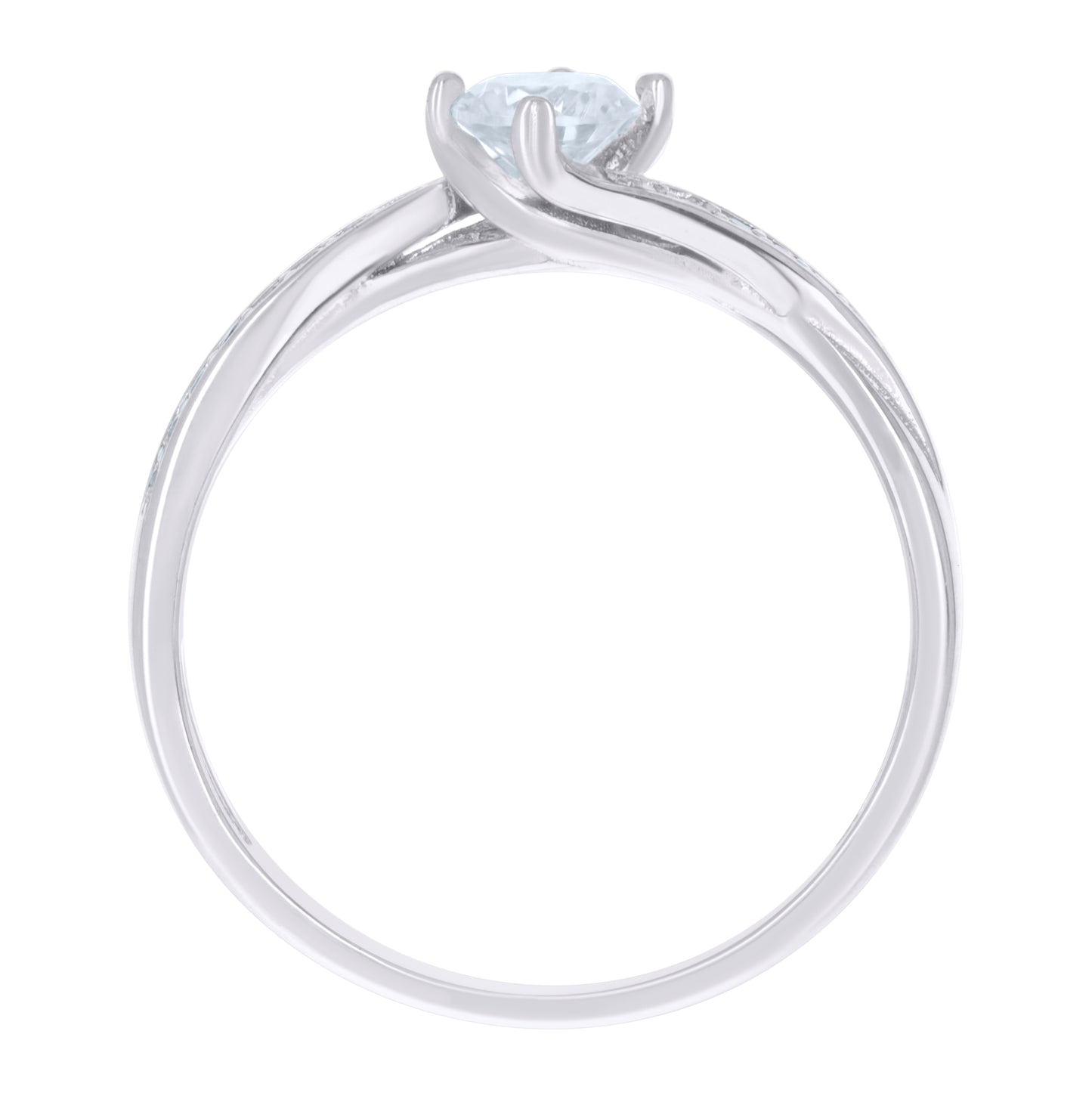 Sterling Silver Women's Cubic-Zirconia Bridal Anniversary Engagement Wedding Ring
