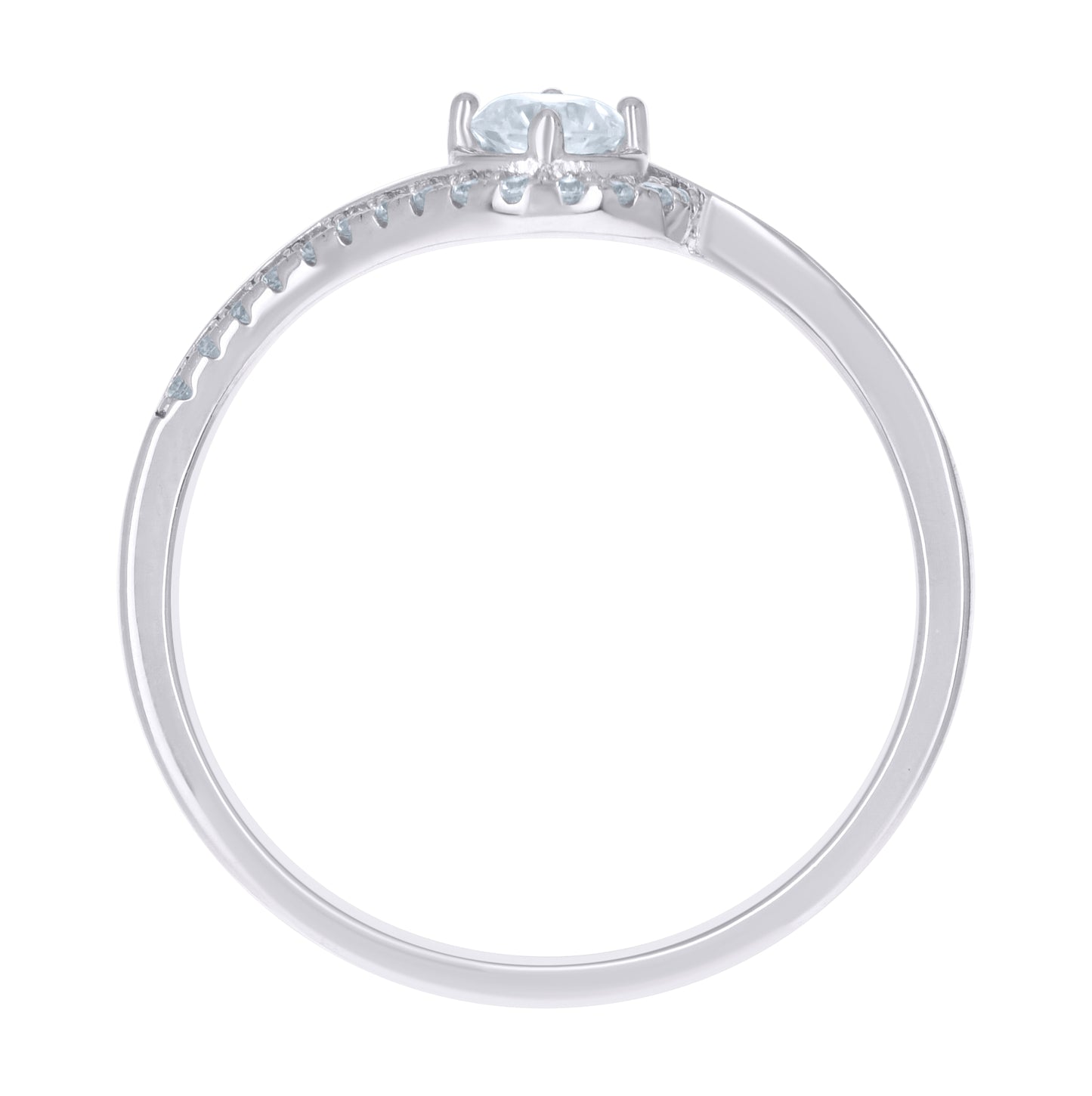 Sterling Silver Women's Cubic-Zirconia Bridal Anniversary Engagement Wedding Ring