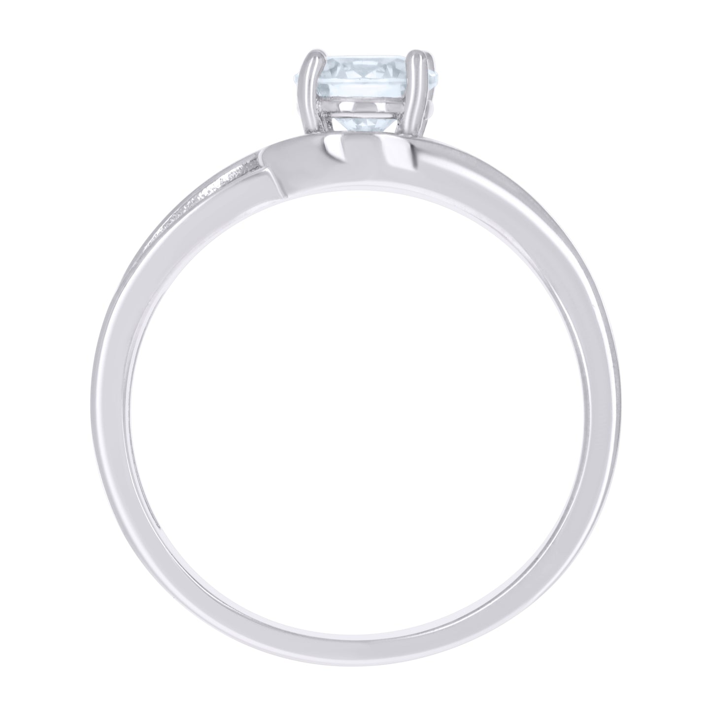 Sterling Silver Women's Cubic-Zirconia Fashion Bridal Anniversary Wedding Engagement Band Ring