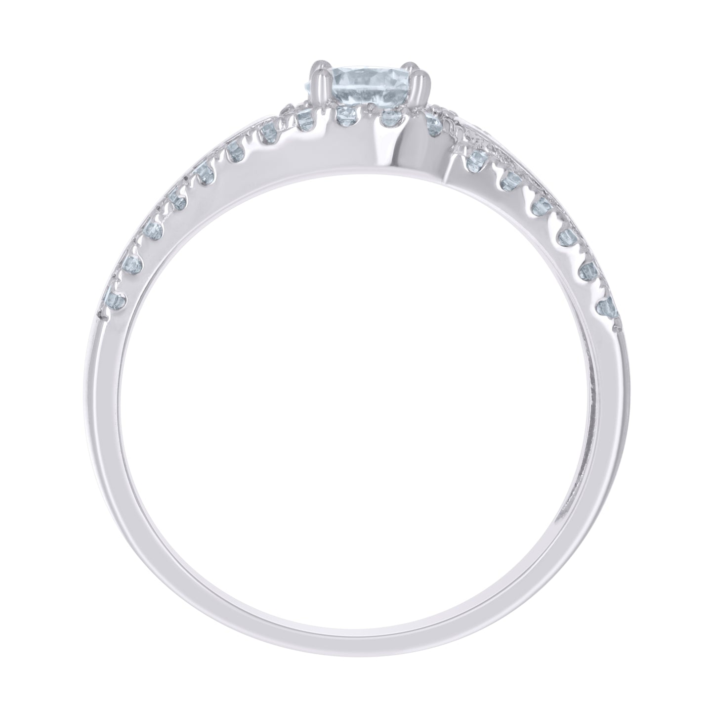 Sterling Silver Women's Cubic-Zirconia Fashion Bridal Anniversary Wedding Engagement Band Ring