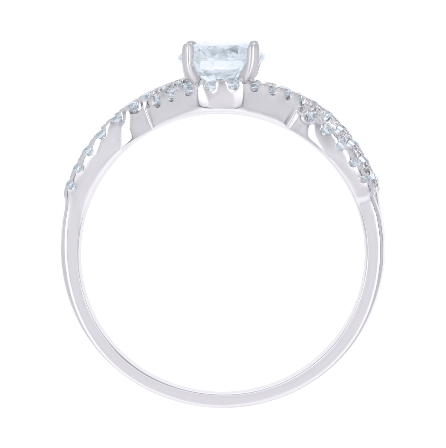 Sterling Silver Women's Cubic-Zirconia Fashion Bridal Anniversary Wedding Engagement Band Ring