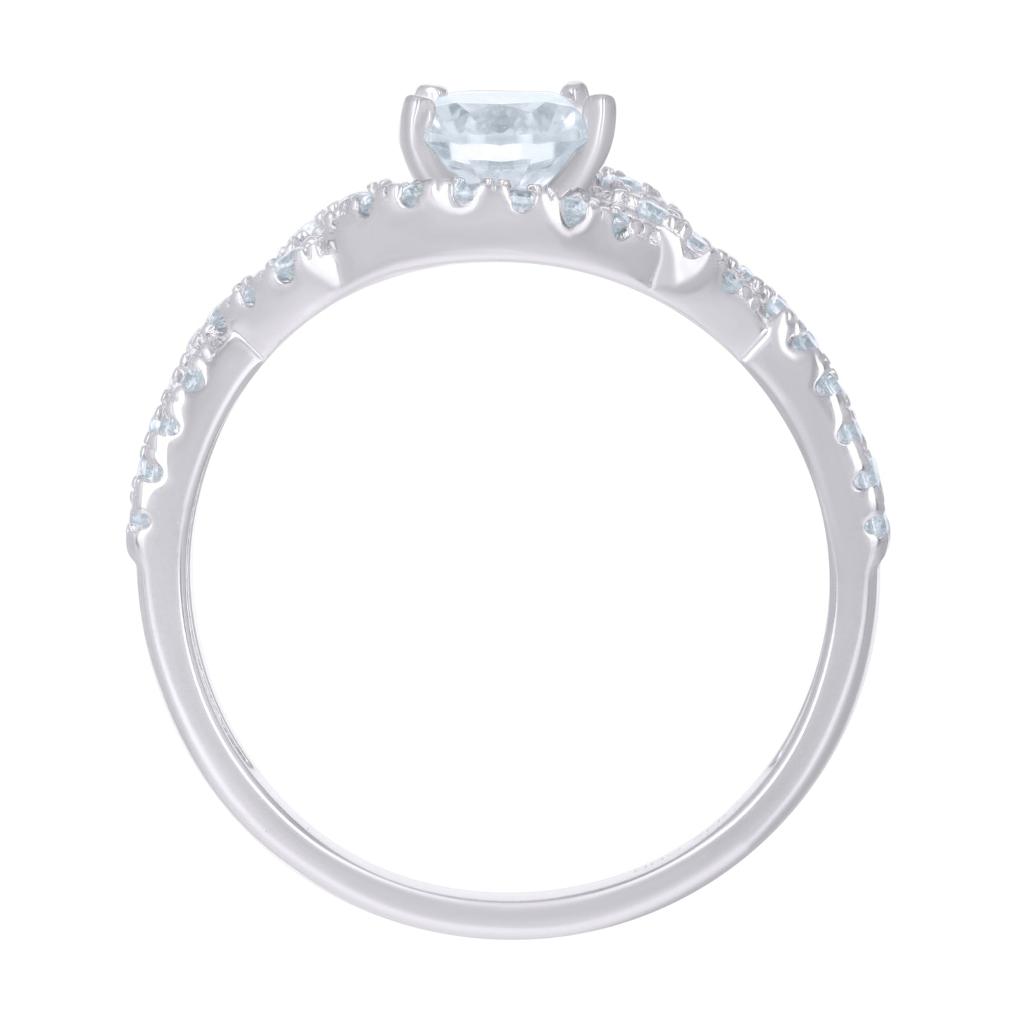 Sterling Silver Women's Cubic-Zirconia Fashion Bridal Anniversary Wedding Engagement Band Ring