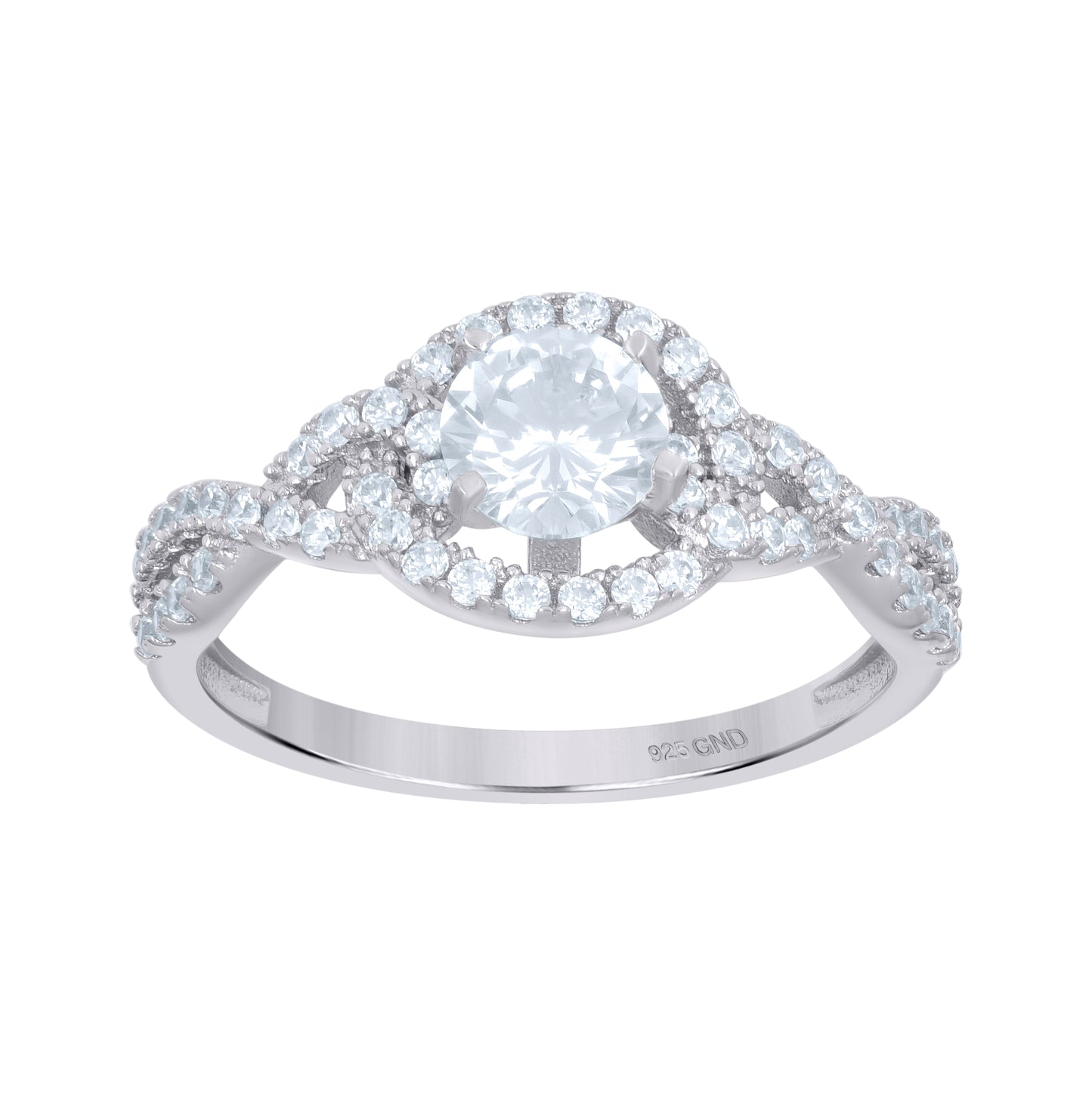 Sterling Silver Women's Cubic-Zirconia Fashion Bridal Anniversary Wedding Engagement Band Ring
