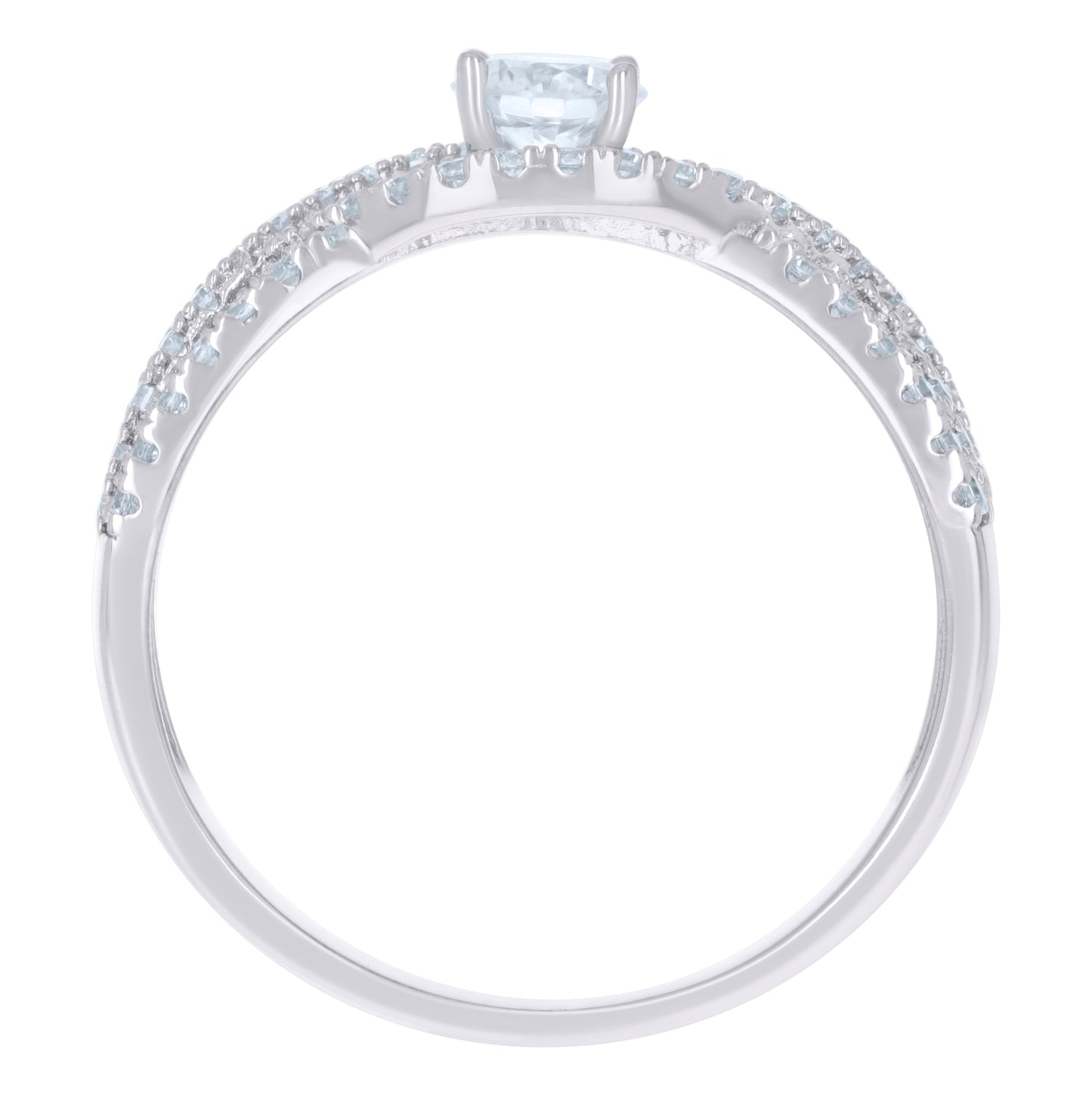 Sterling Silver Women's Cubic-Zirconia Fashion Bridal Anniversary Wedding Engagement Band Ring