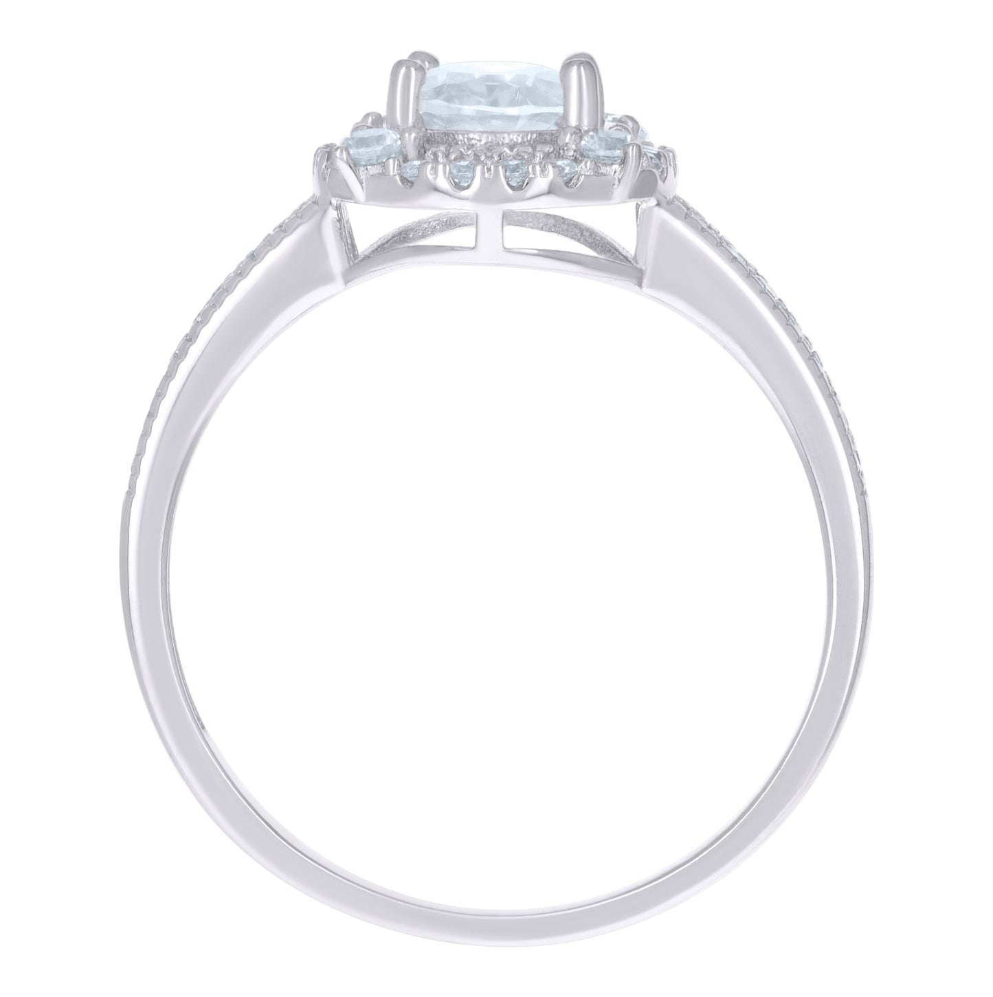 Sterling Silver Womens Round Oval Cubic-Zirconia Fashion Bridal Anniversary Wedding Engagement Band Ring