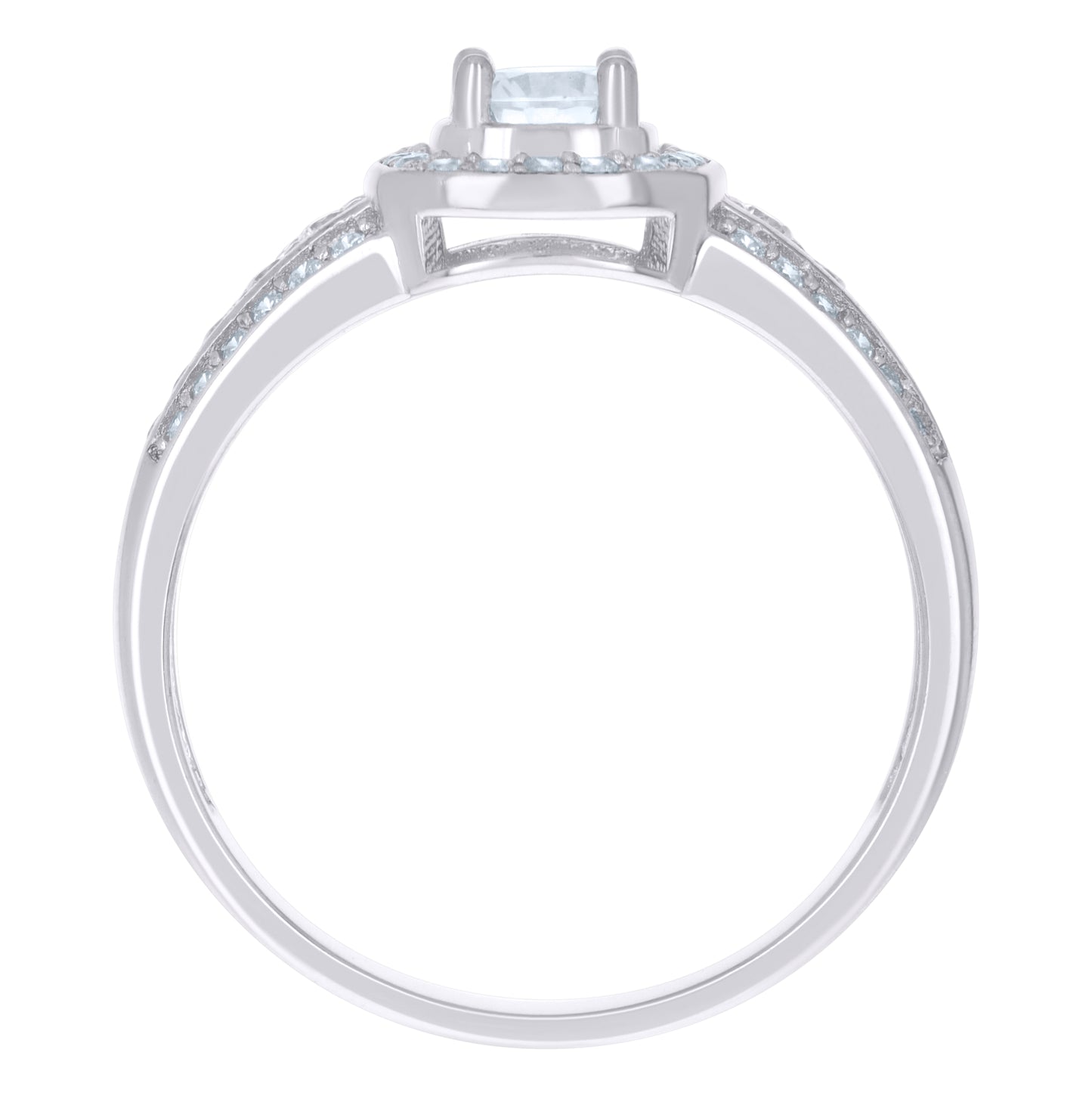 Sterling Silver Women's Cubic-Zirconia Fashion Bridal Anniversary Wedding Engagement Band Ring