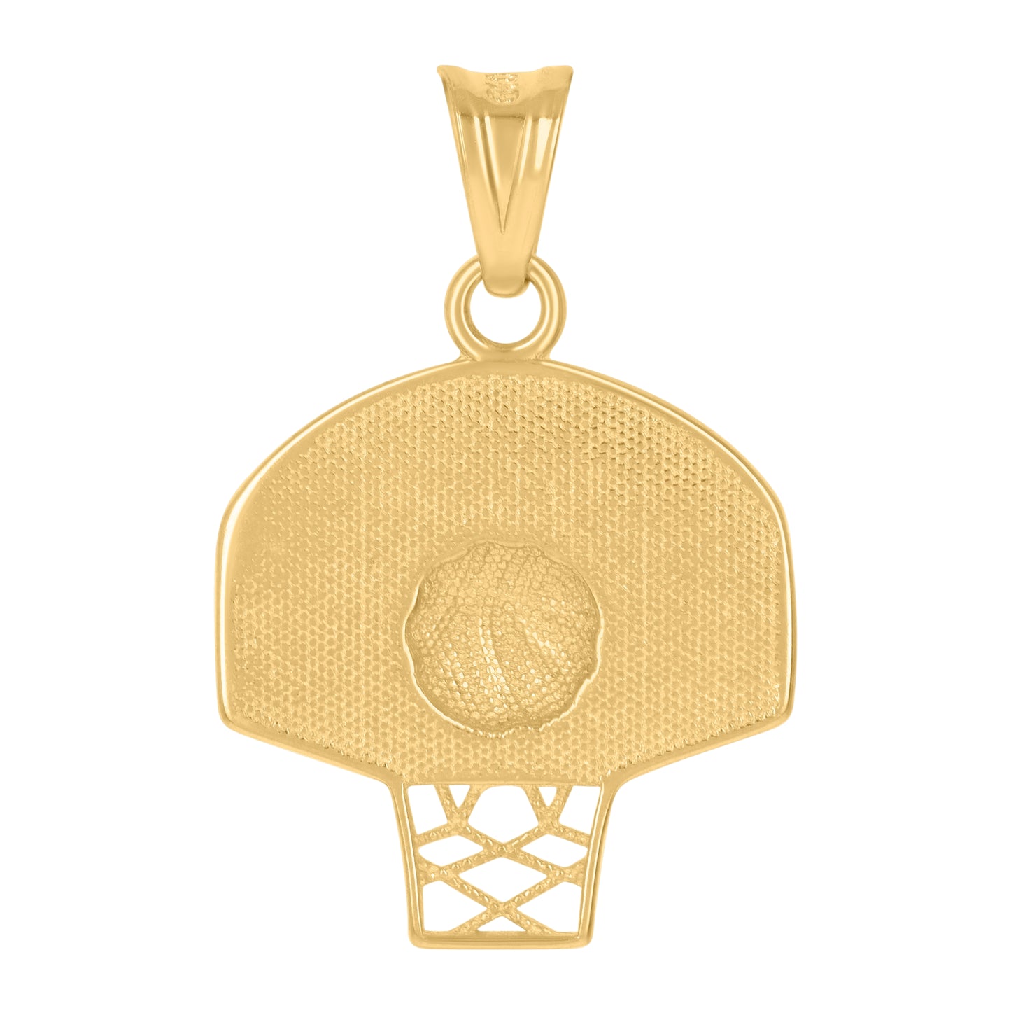 10K Two-Tone Gold Mens Basket Ball Sports Charm Pendant