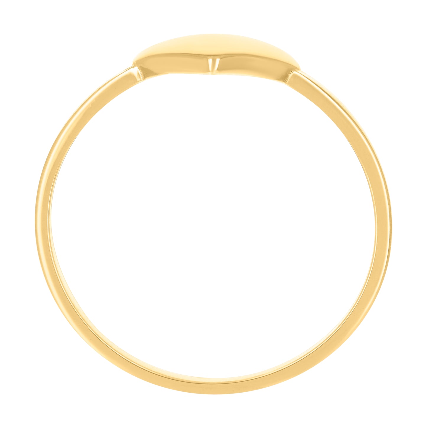14K Yellow Gold Womens Heart Ring