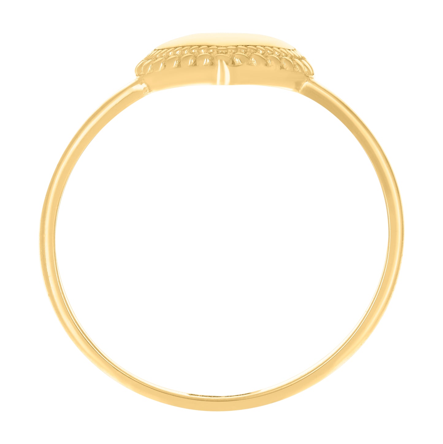 14K Yellow Gold Womens Heart Ring