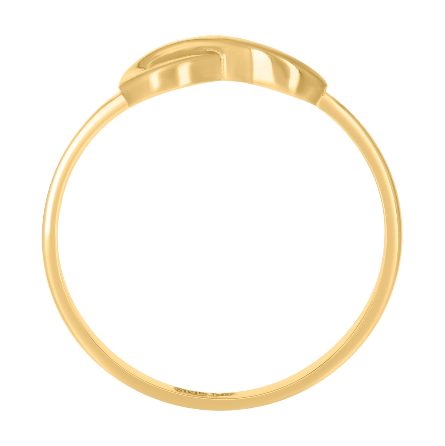 14K Yellow Gold Womens Infinity Symbol Ring
