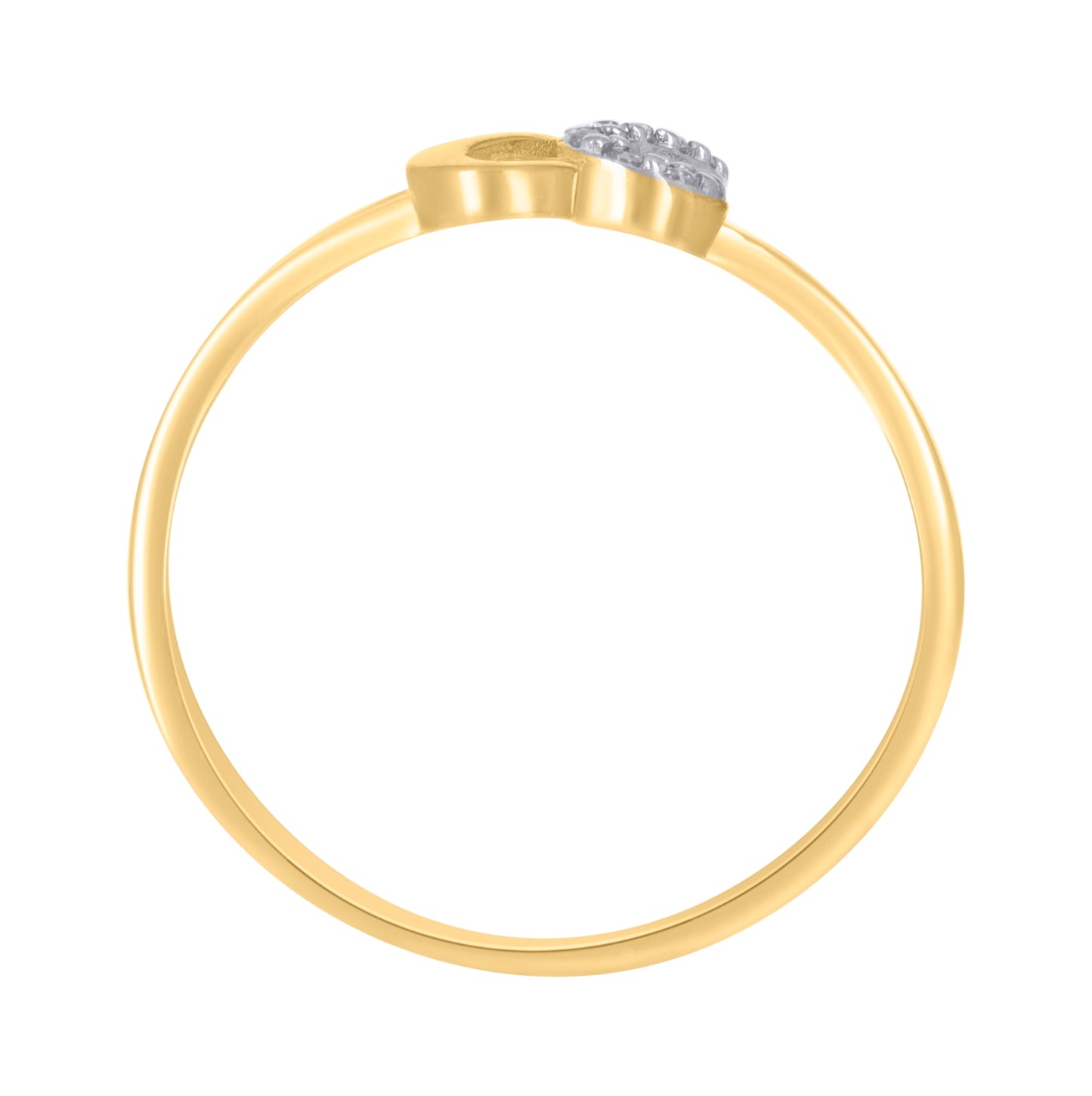 14K Two-Tone Gold Womens Cubic-Zirconia Infinity Symbol Ring