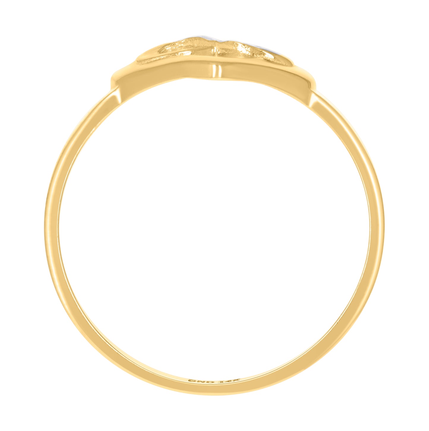 14K Two-Tone Gold Womens Infinity Heart Ring