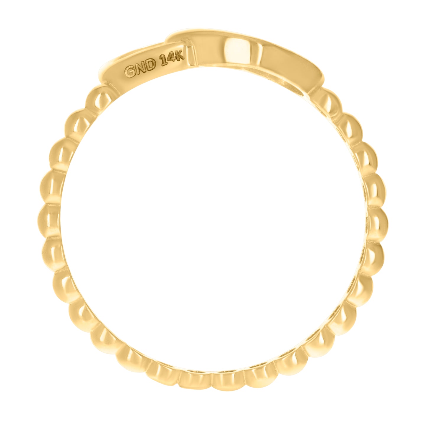 14K Yellow Gold Womens Double Heart Ring
