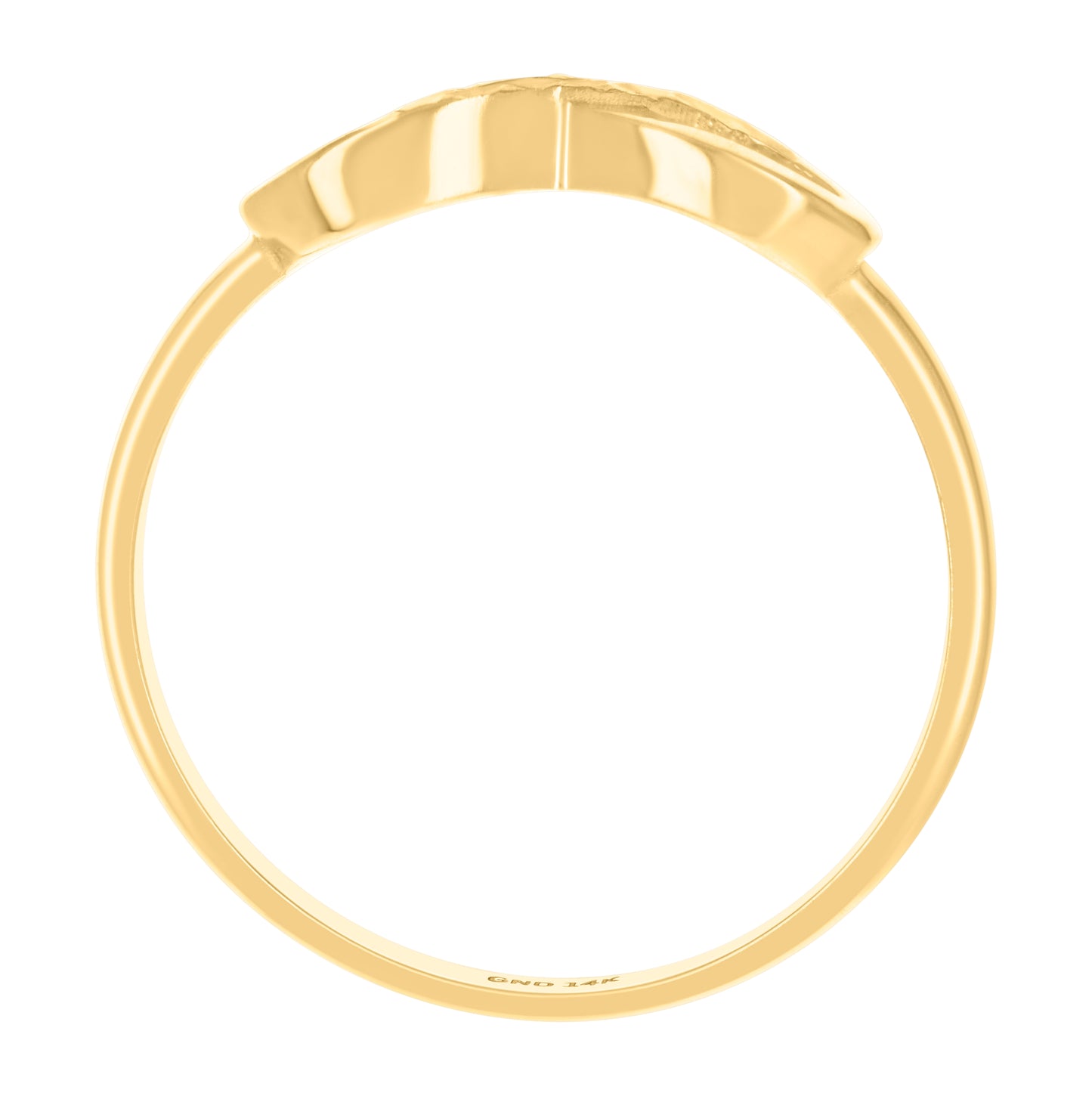 14K Two-Tone Gold Womens Infinity Symbol Ring