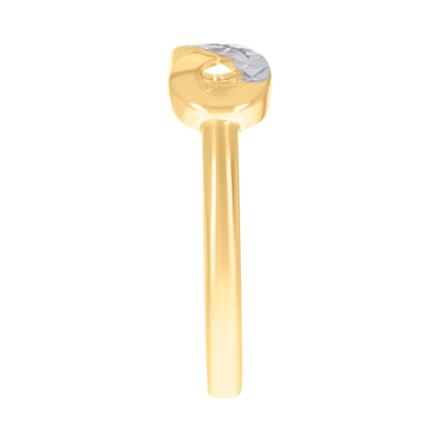 14K Two-Tone Gold Womens Infinity Symbol Ring