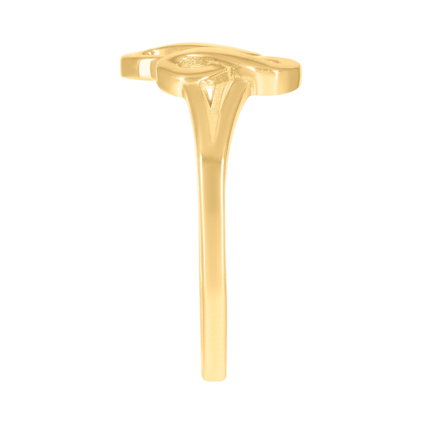 14K Yellow Gold Womens Infinity Symbol Ring