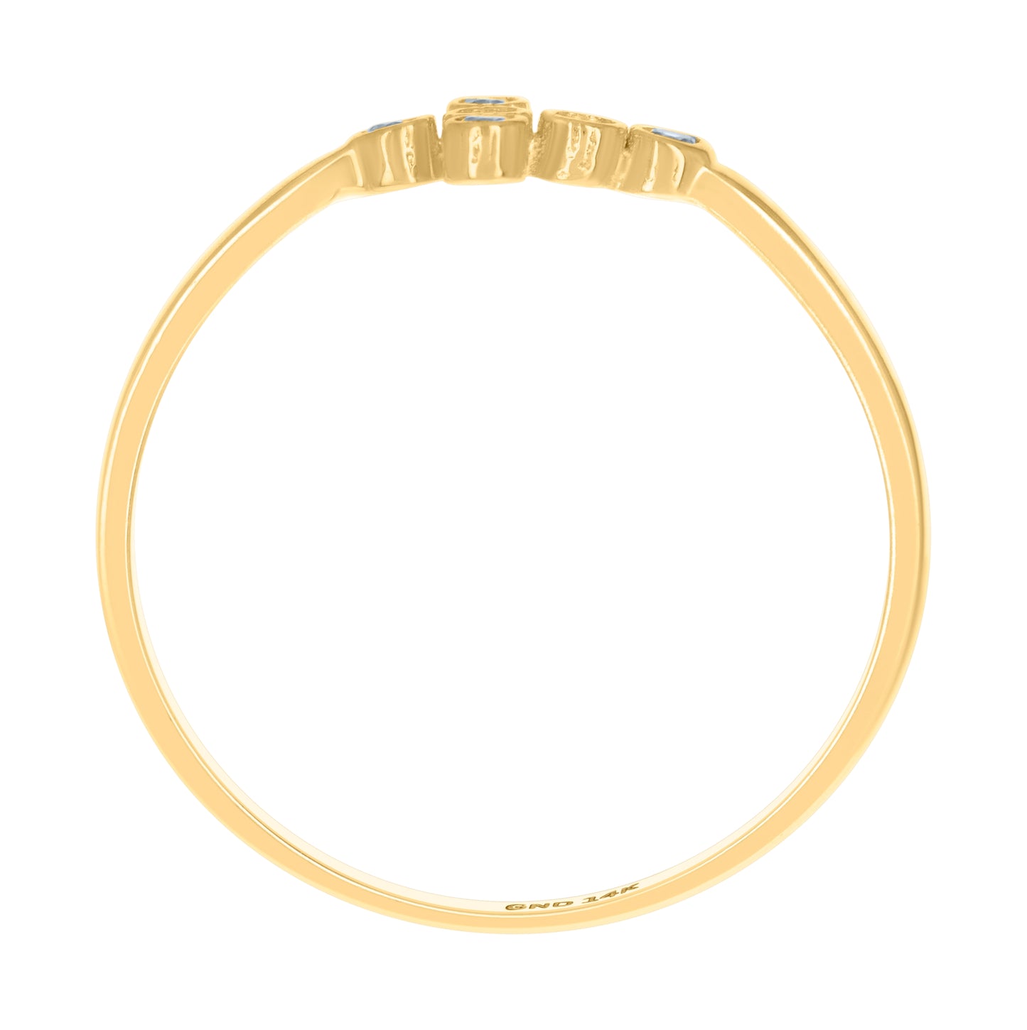 14K Yellow Gold Womens Cubic-Zirconia Cross Religious Ring