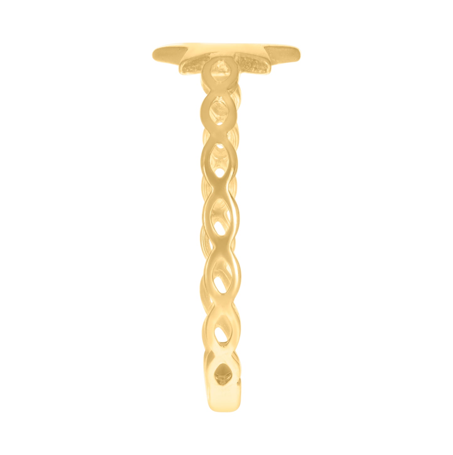 14K Yellow Gold Womens Star Fashion Ring
