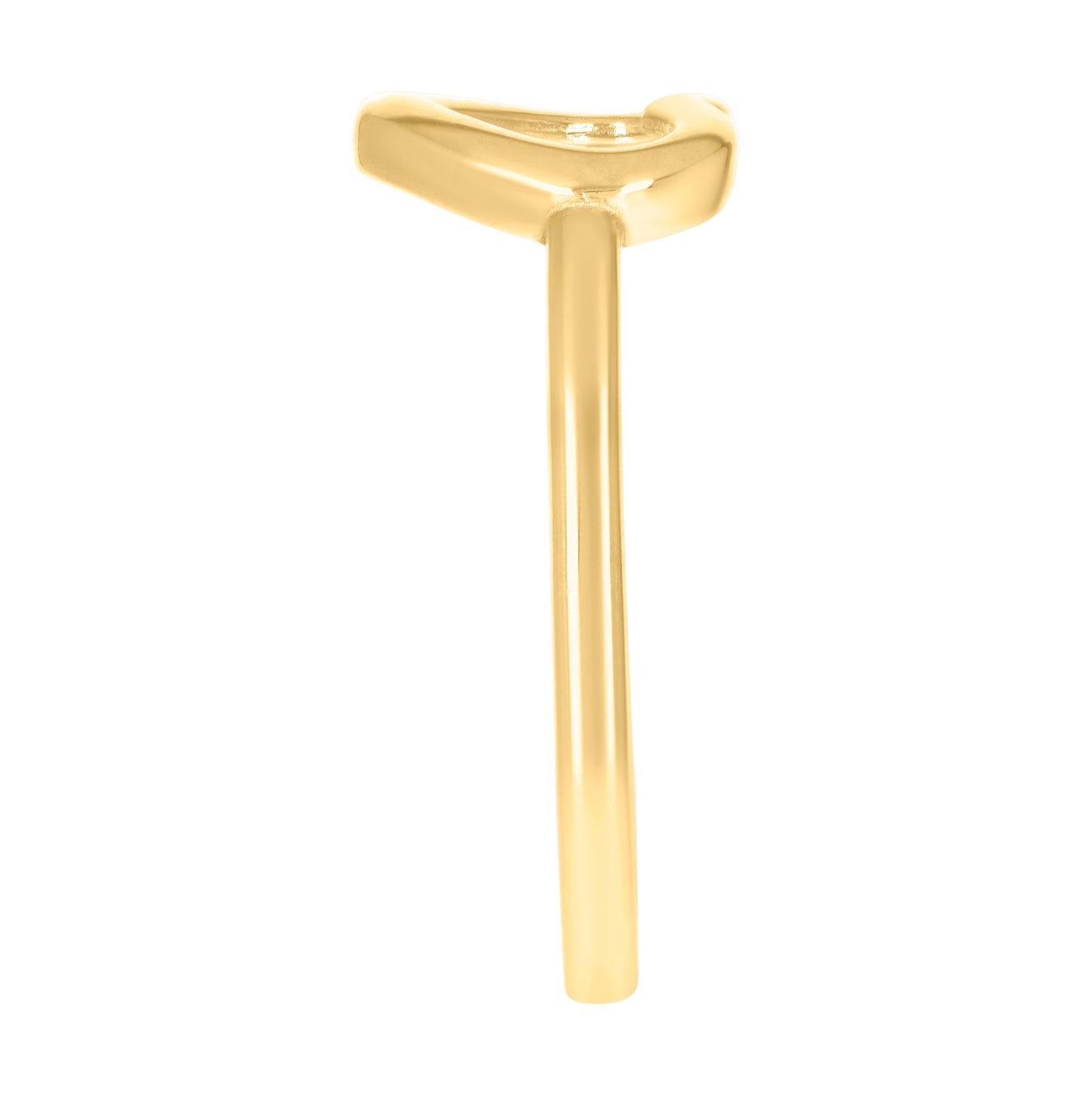 14K Yellow Gold Womens Heart Ring