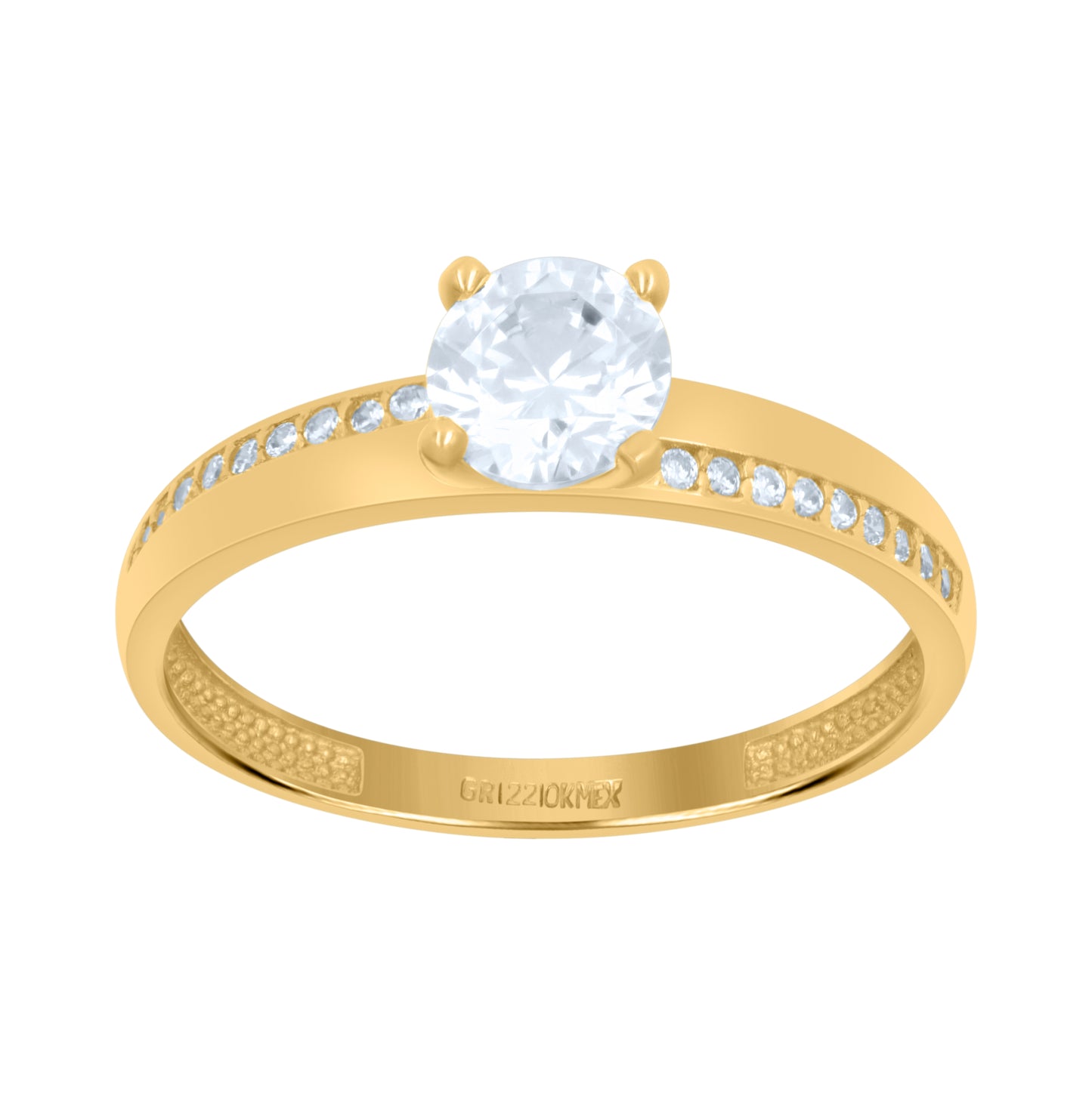 10K Yellow Gold Womens Cubic-Zirconia Duo Bridal Ring Set