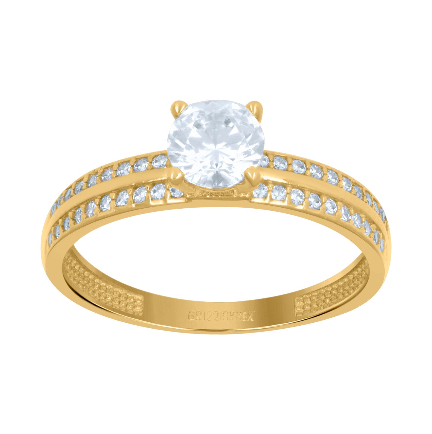 10K Yellow Gold Womens Cubic-Zirconia Duo Bridal Ring Set