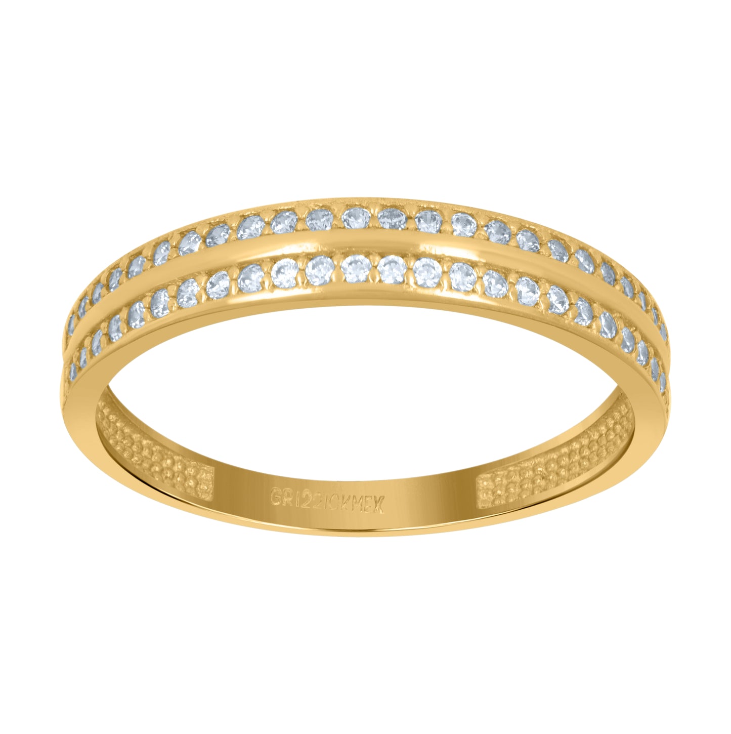 10K Yellow Gold Womens Cubic-Zirconia Duo Bridal Ring Set