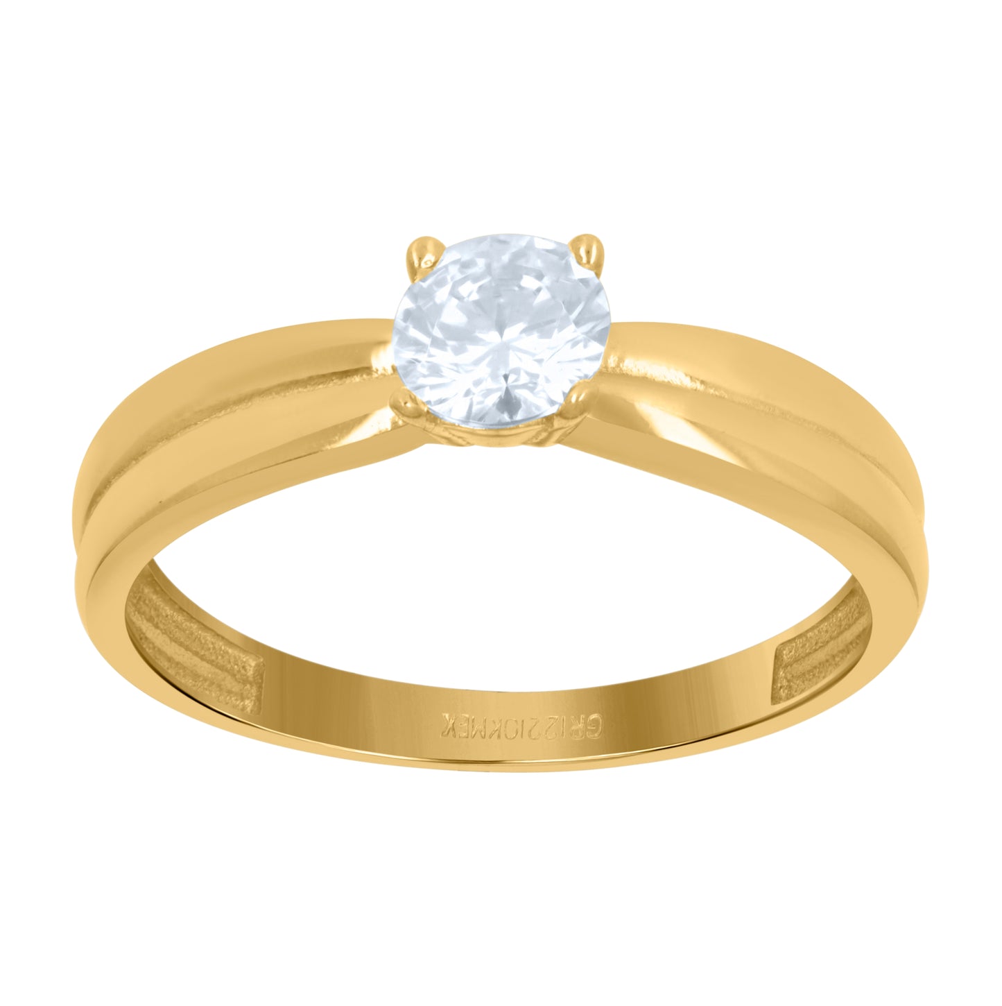 10K Yellow Gold Womens Cubic-Zirconia Duo Bridal Ring Set