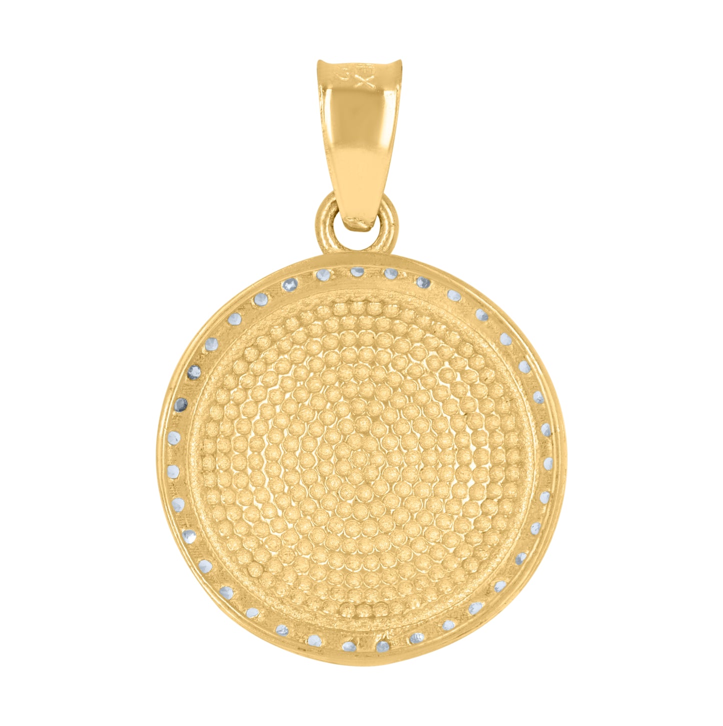 10K Yellow Gold Unisex Evil Eye Good Luck Charm Pendant