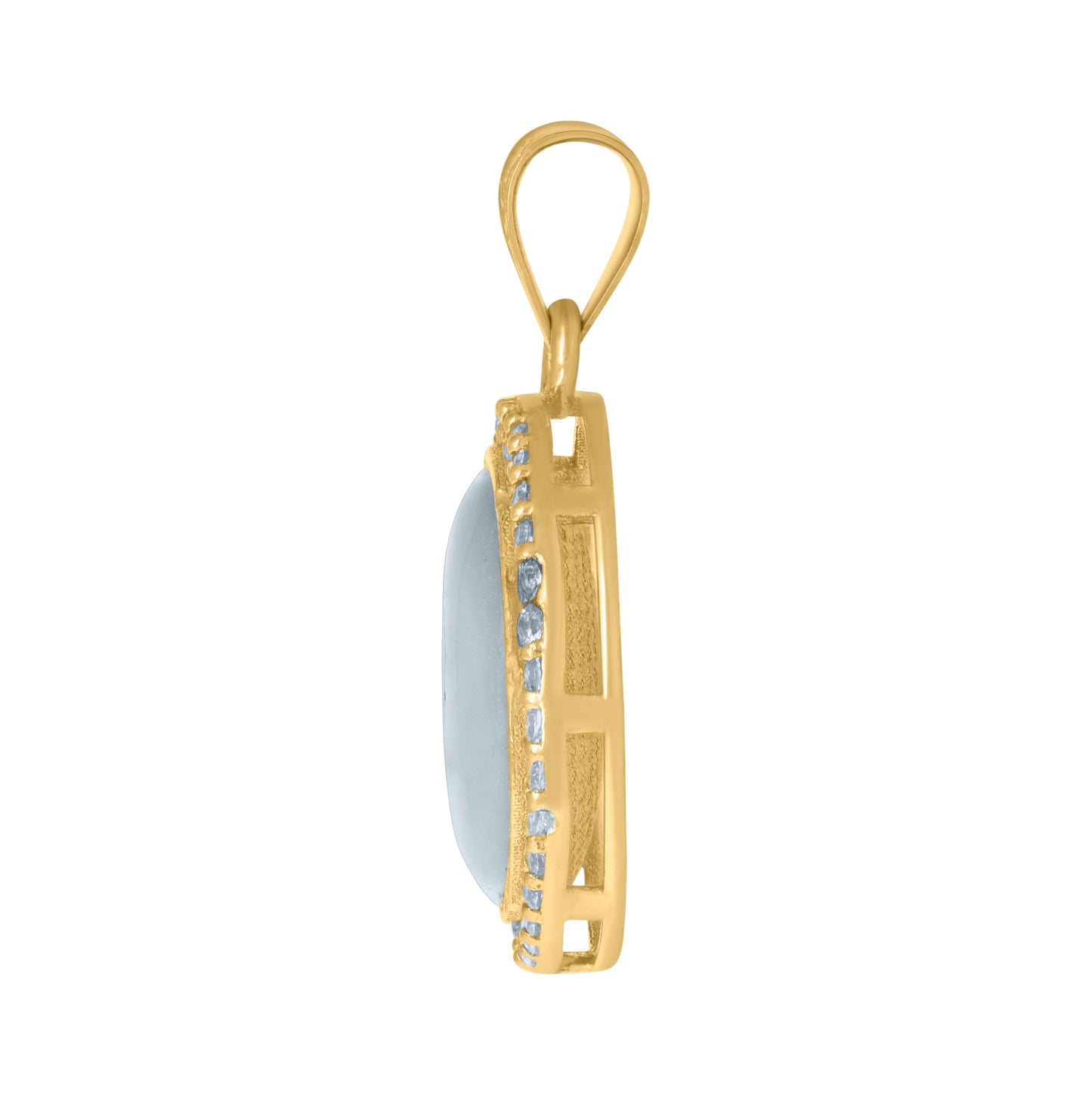 10K Yellow Gold Unisex Evil Eye Good Luck Charm Pendant