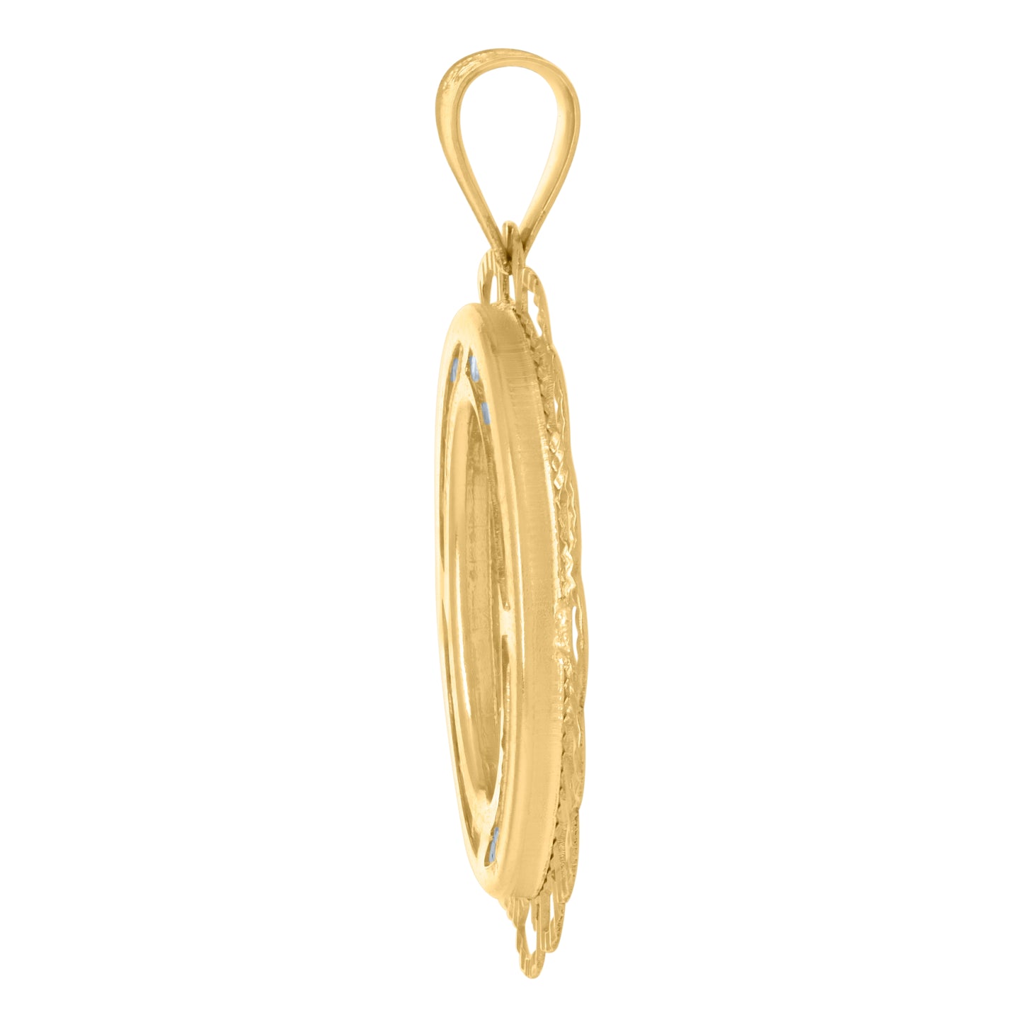 10K Yellow Gold Womens Cubic-Zirconia 15 Quinceanera Charm Pendant