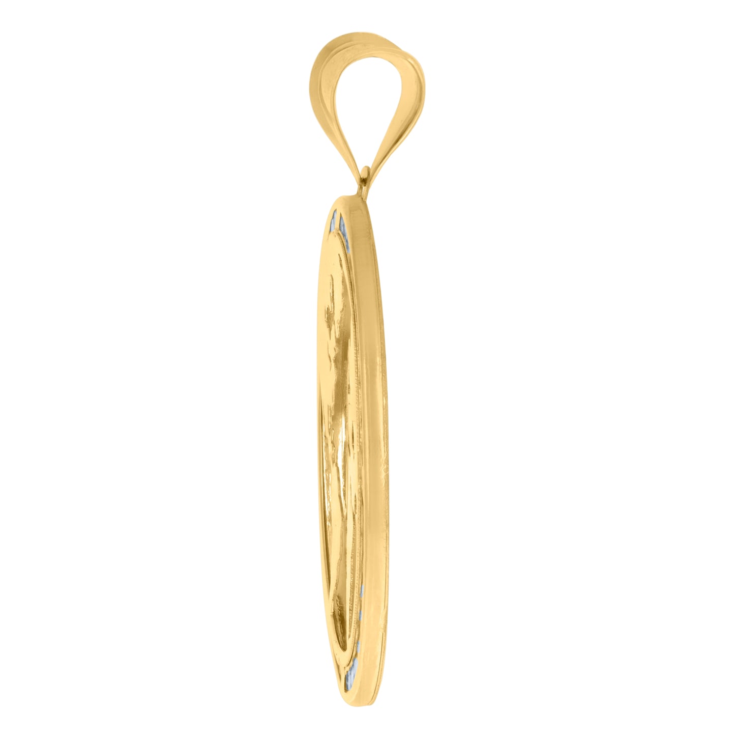 10K Yellow Gold Mens Cubic-Zirconia World Map Charm Pendant