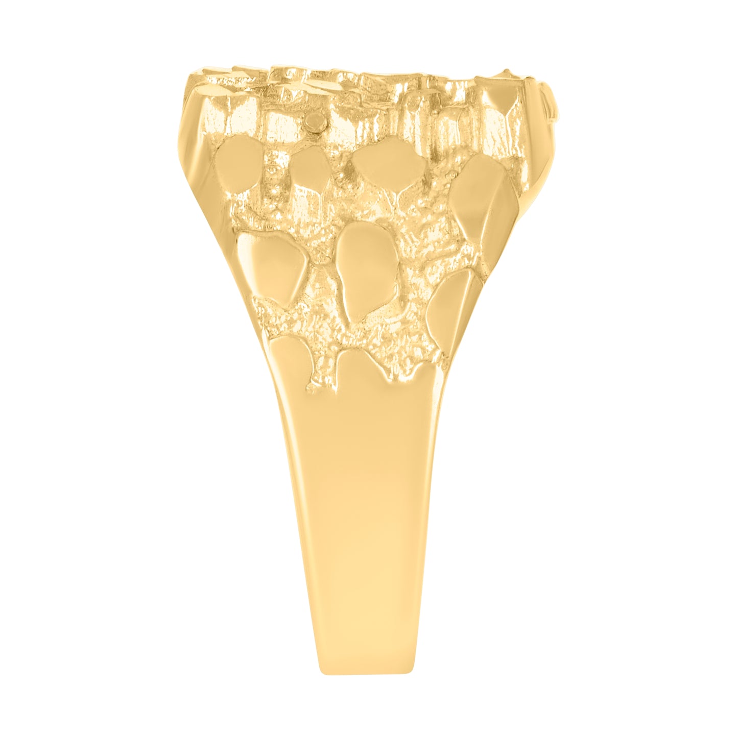 10K Yellow Gold Mens Nugget Fashion Ring