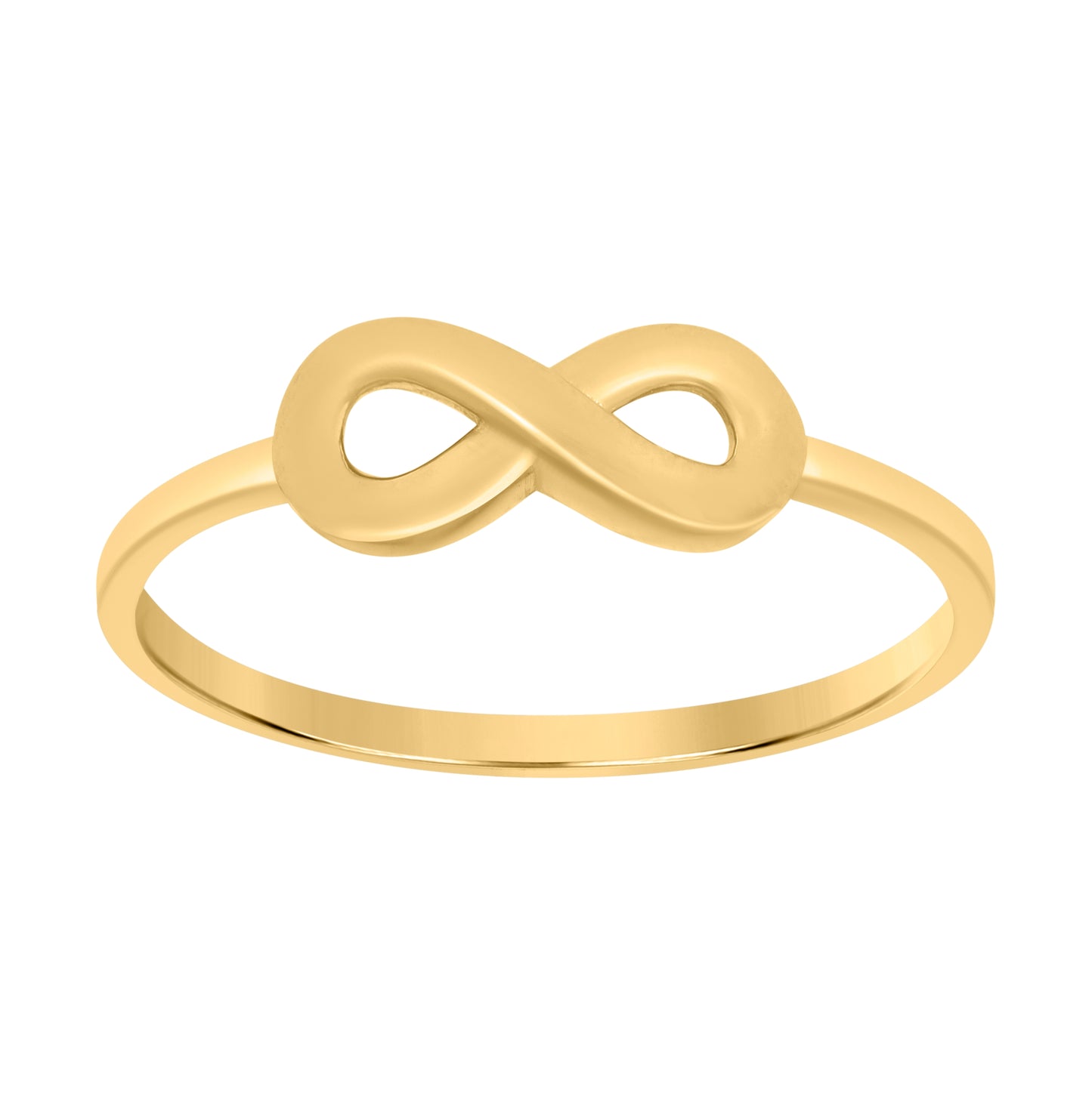 10K Yellow Gold Womens Love Symbol Infinity Ring