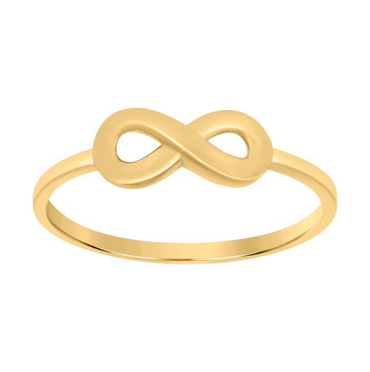 10K Yellow Gold Womens Love Symbol Infinity Ring